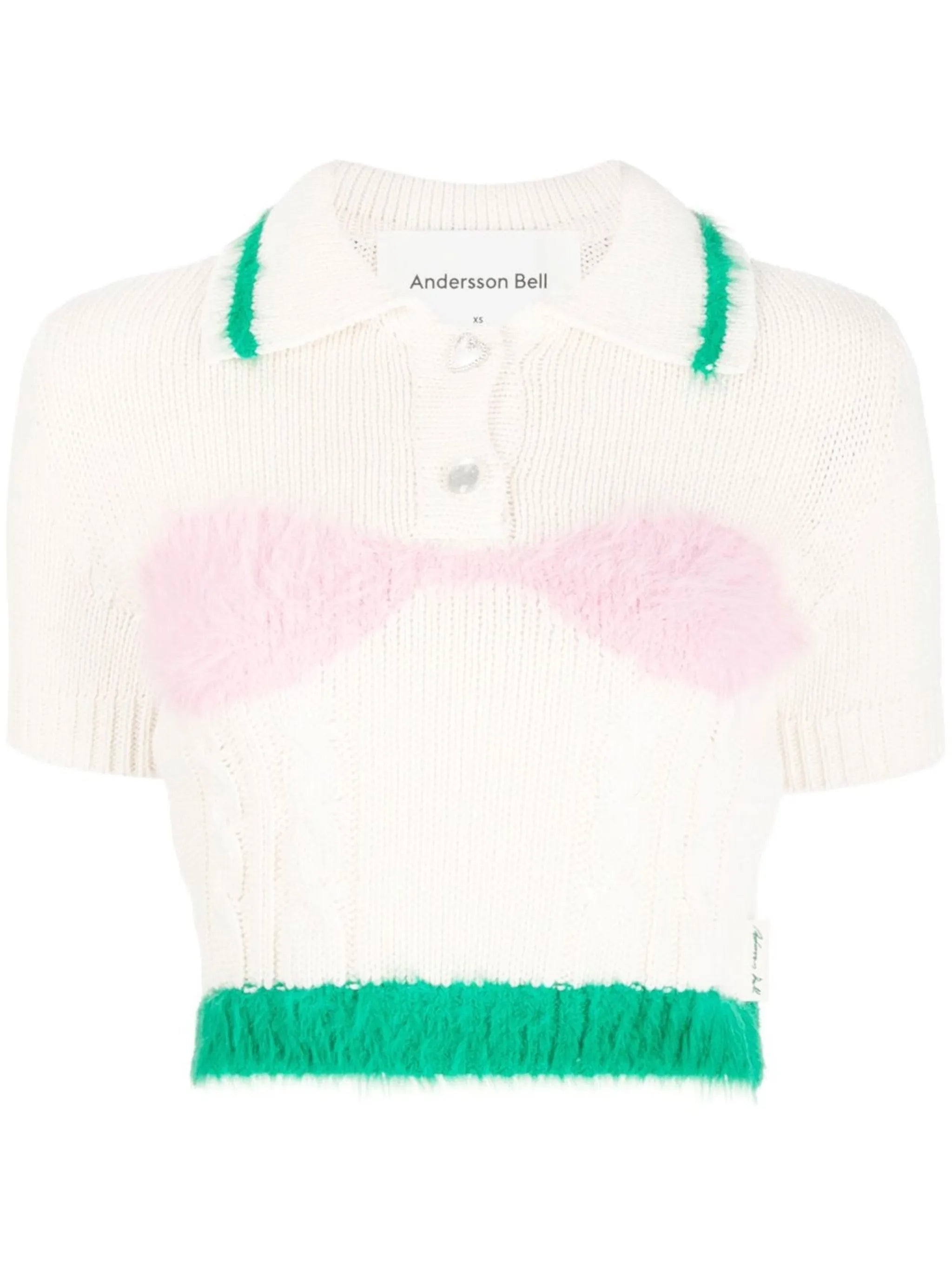 intarsia knit cropped top