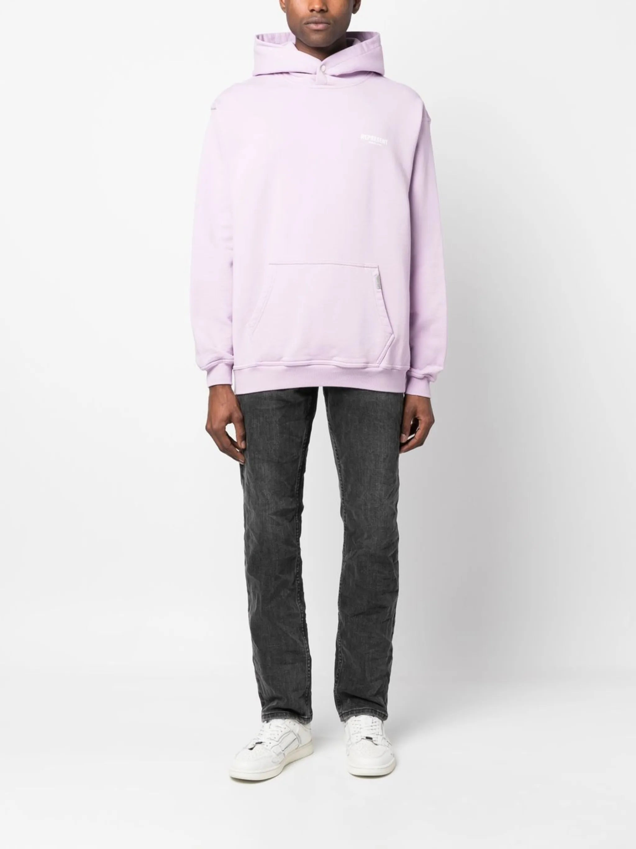 straight-leg washed jeans