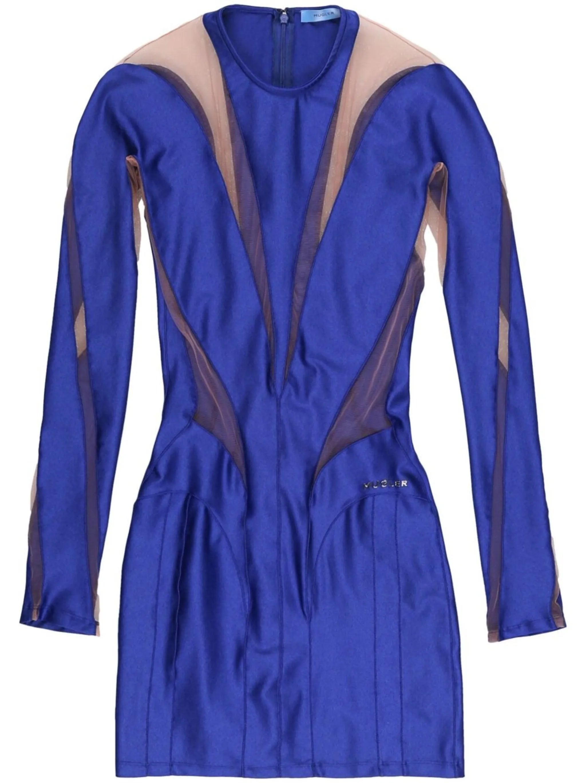 Illusion panelled minidress