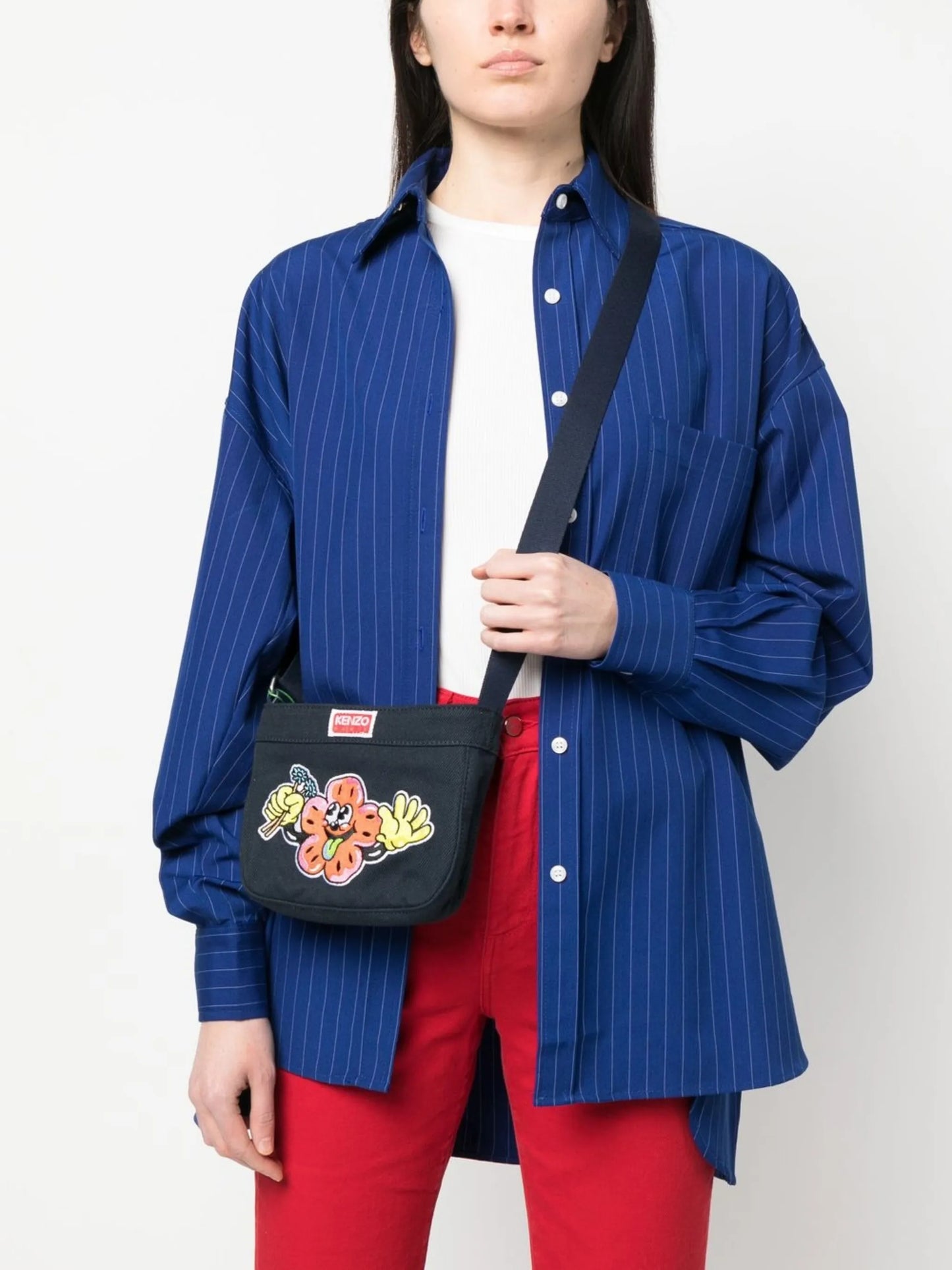Boke flower signature print bag