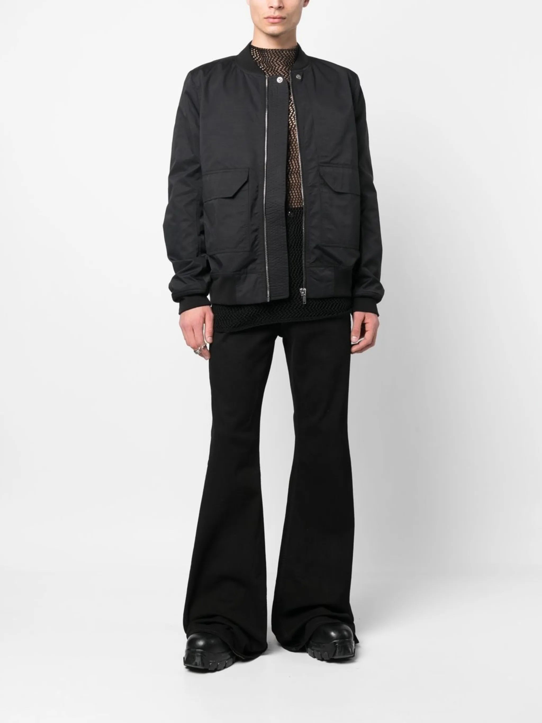 flap pocket bomber jacket