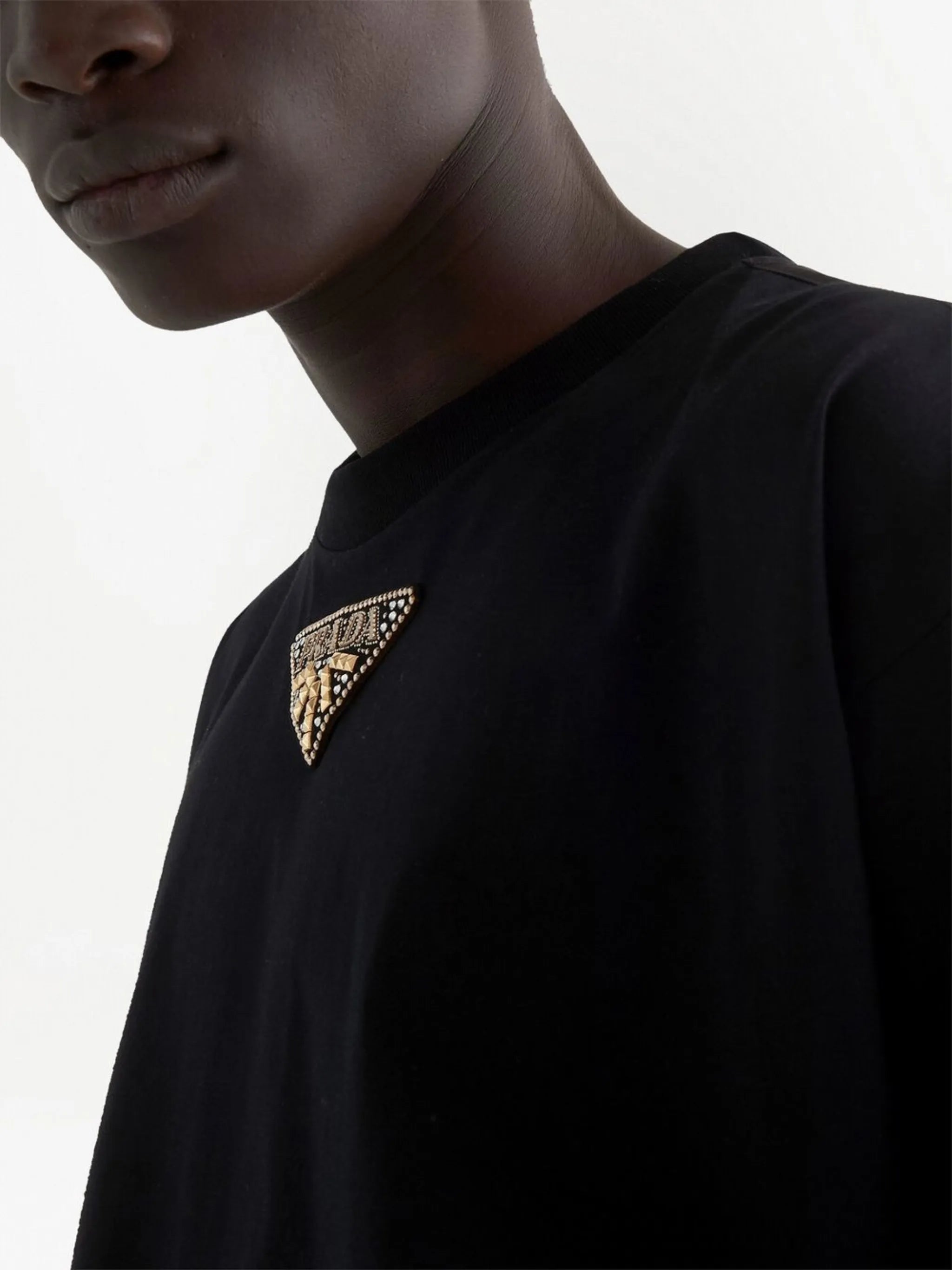 Re-Nylon panelled T-shirt