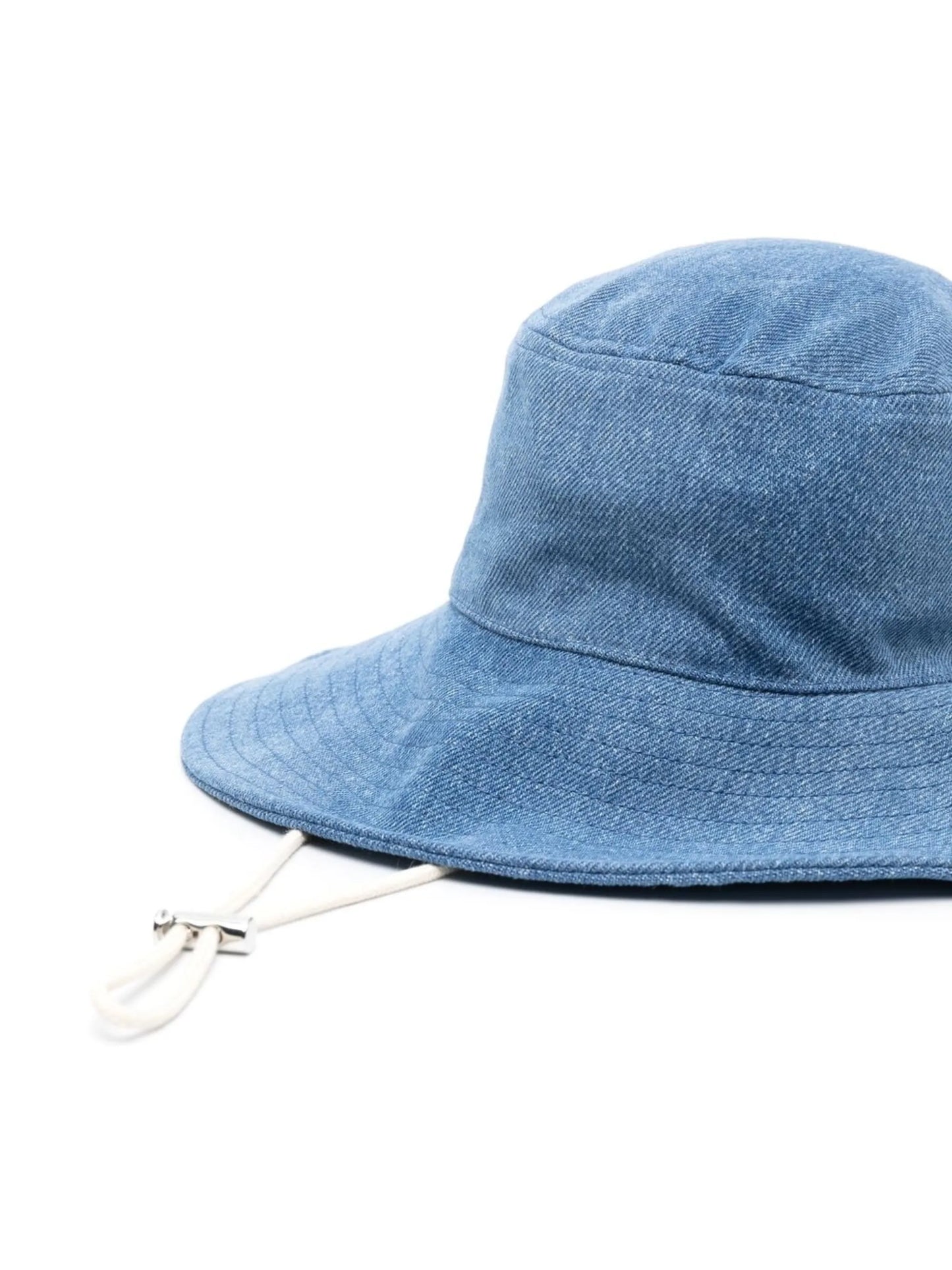 logo-print denim sun hat