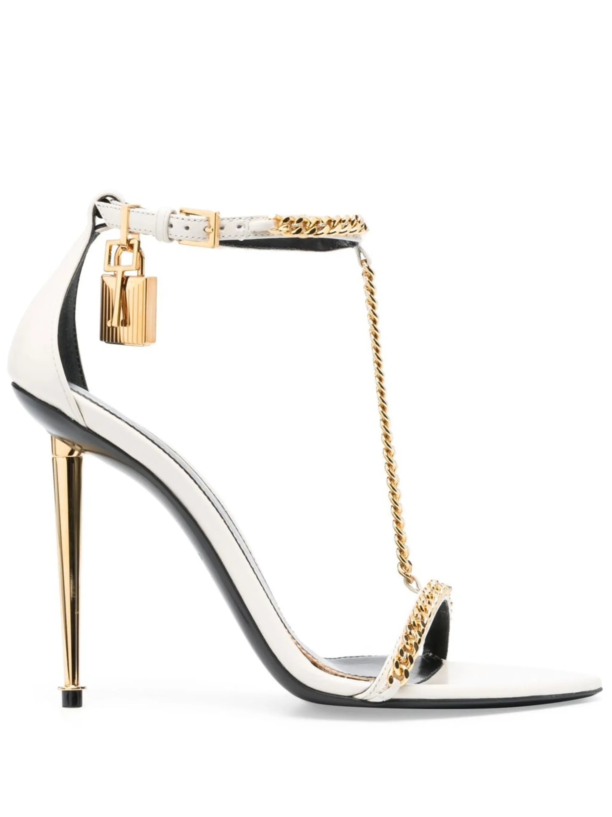105mm chain-trim open-toe sandals