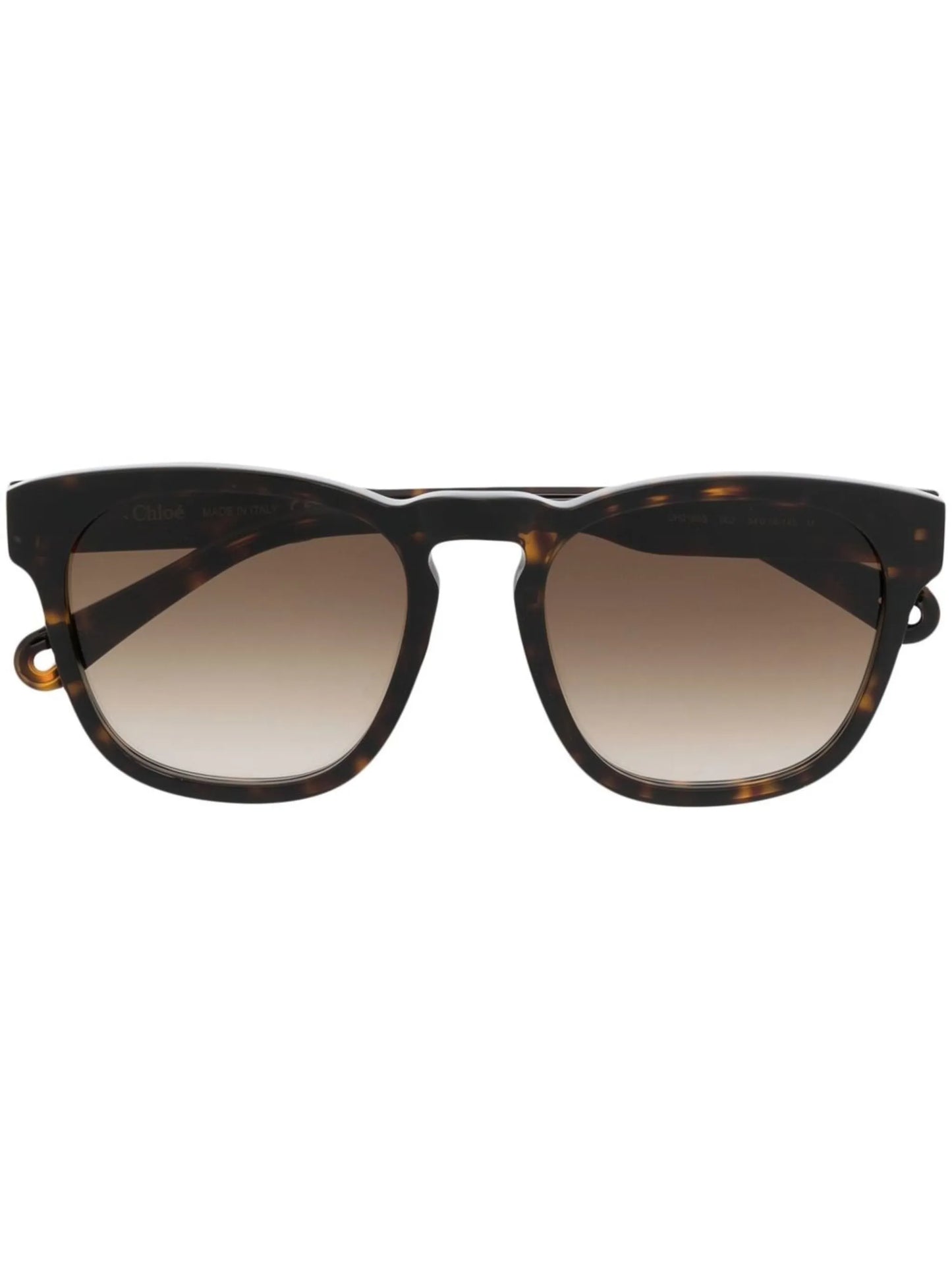 tortoiseshell-effect square-frame sunglasses