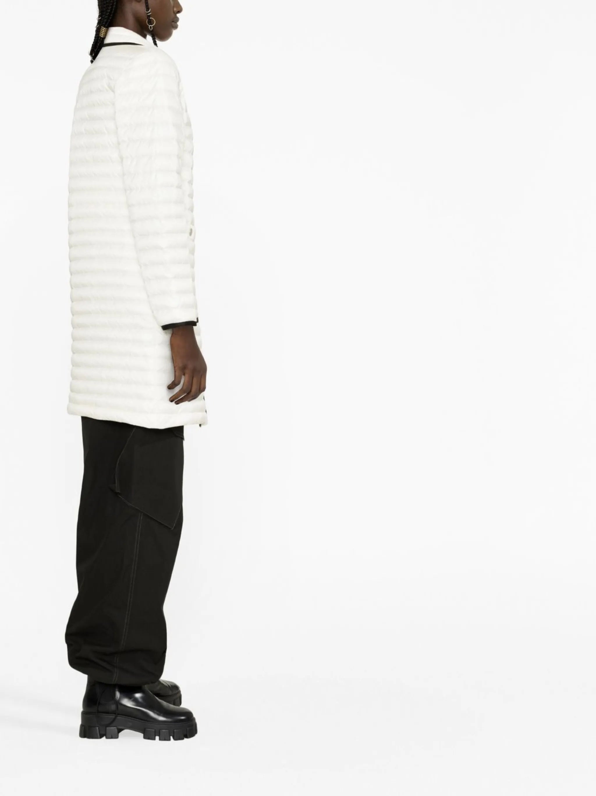Nettes two-tone quilted coat