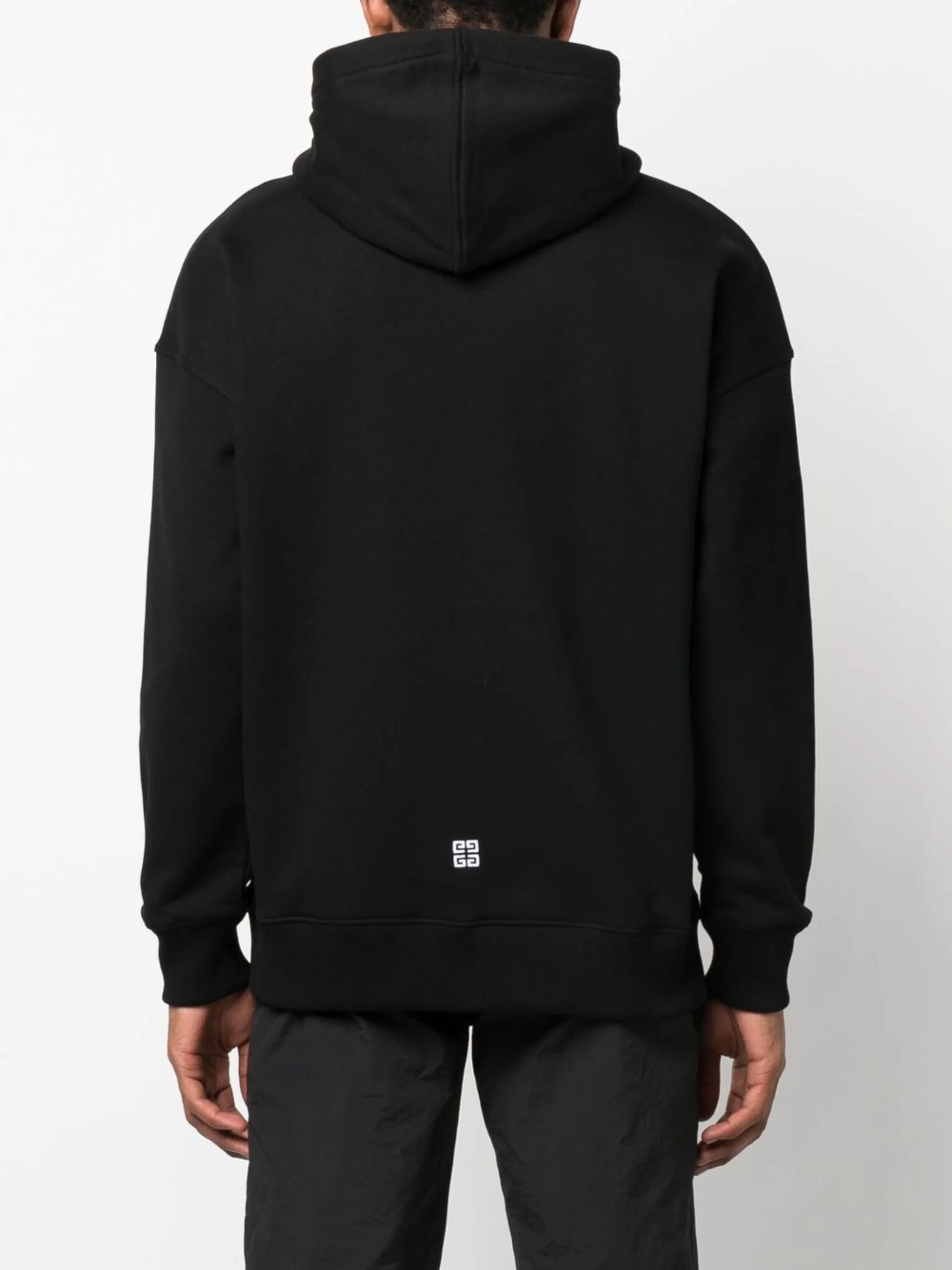 embroidered-logo cotton hoodie