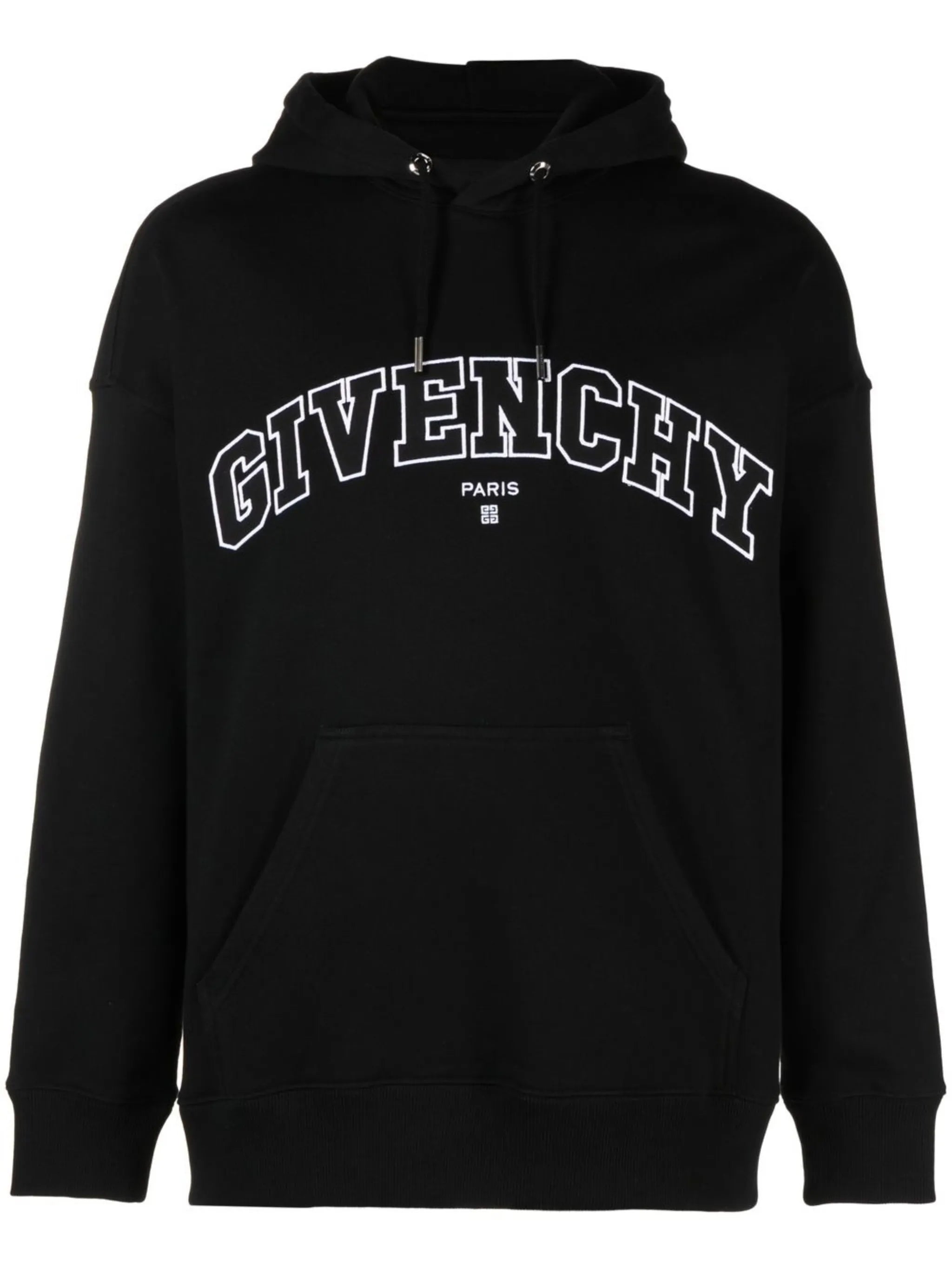 embroidered-logo cotton hoodie