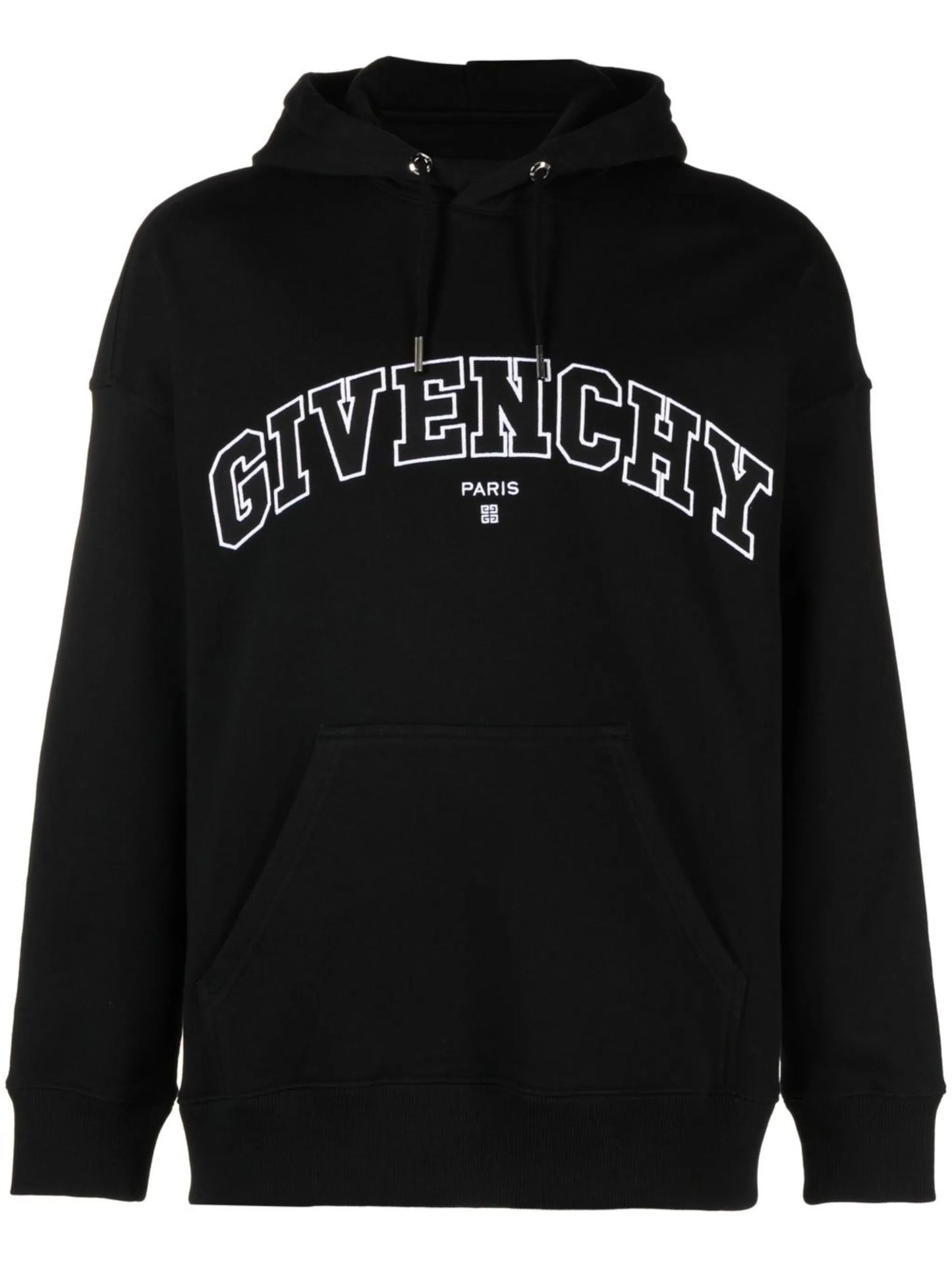 embroidered-logo cotton hoodie