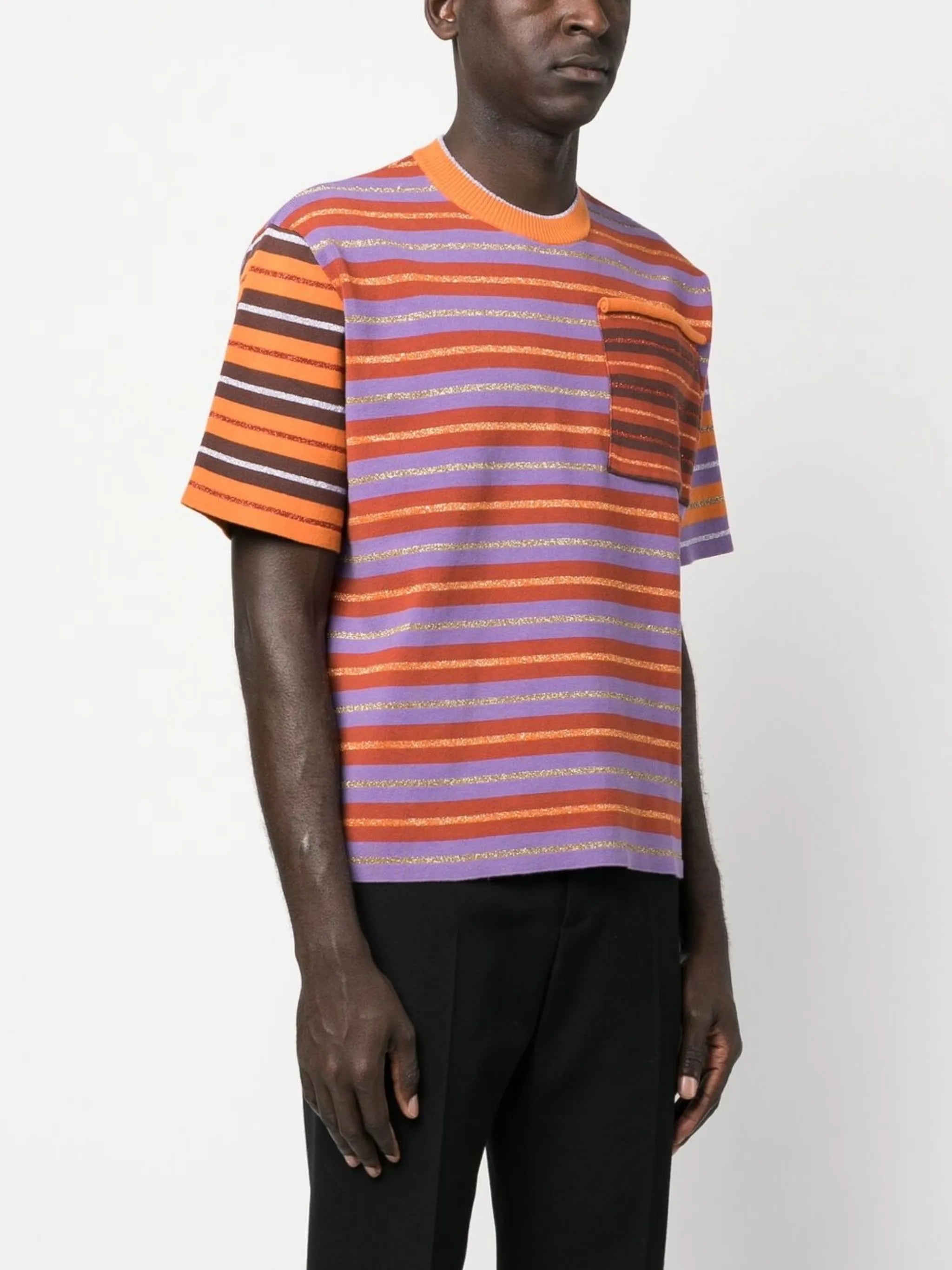stripe-print T-shirt