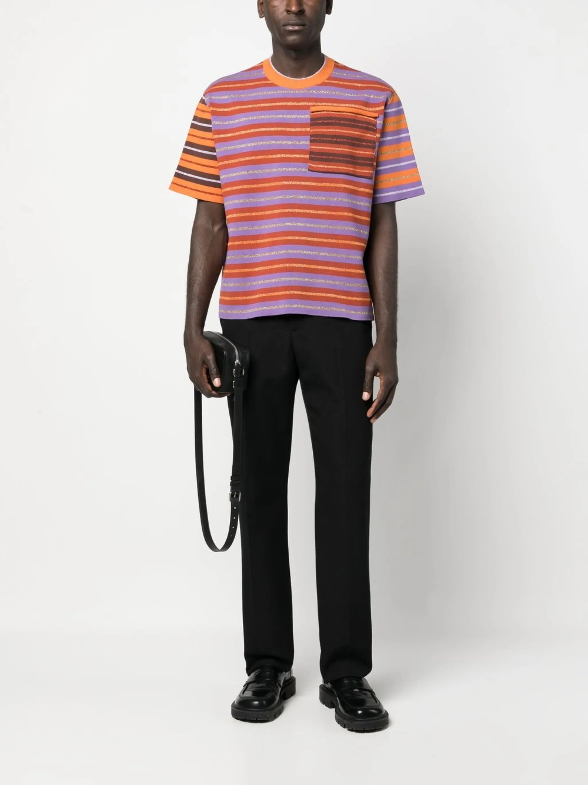 stripe-print T-shirt