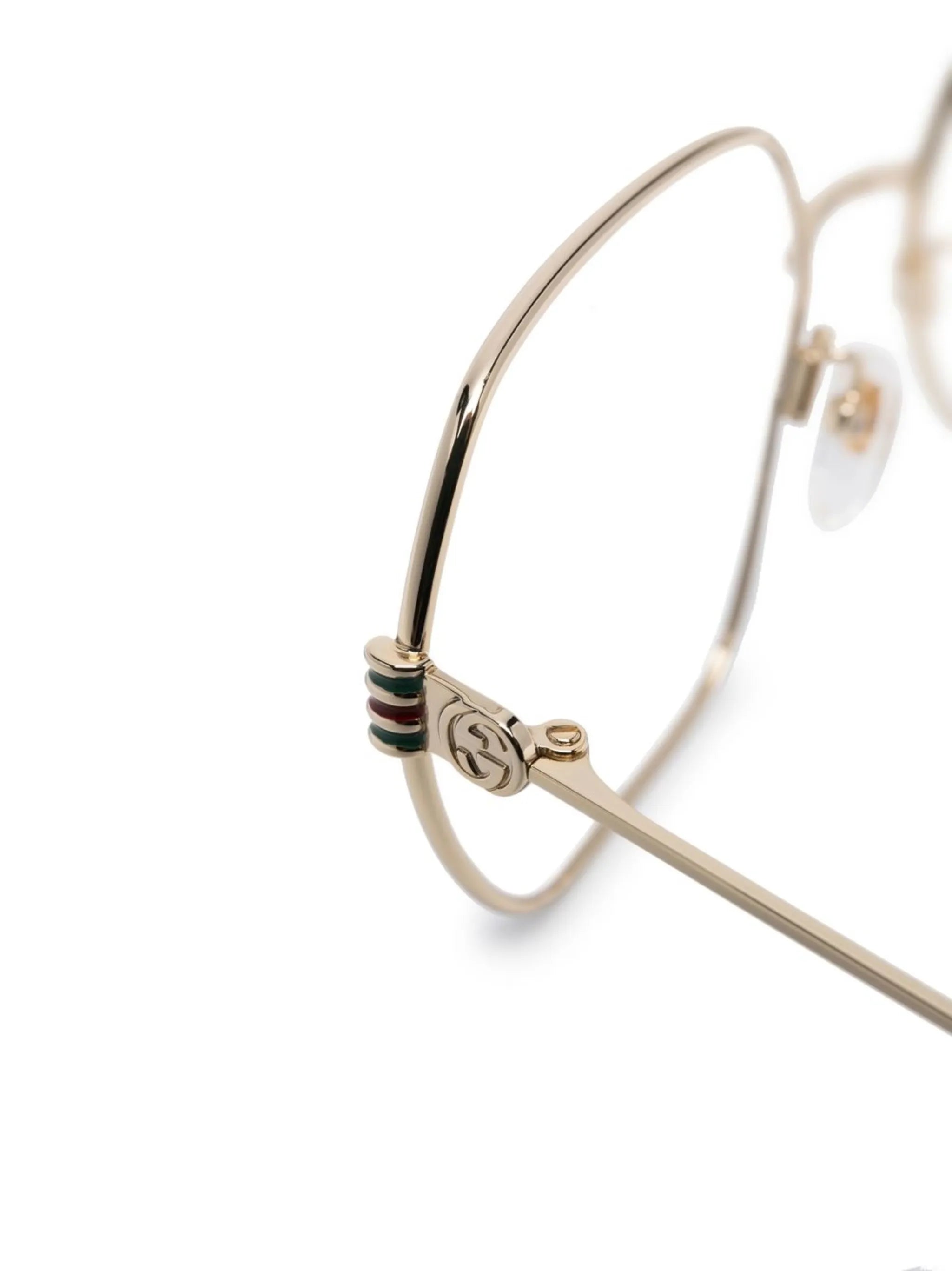 geometric-frame glasses