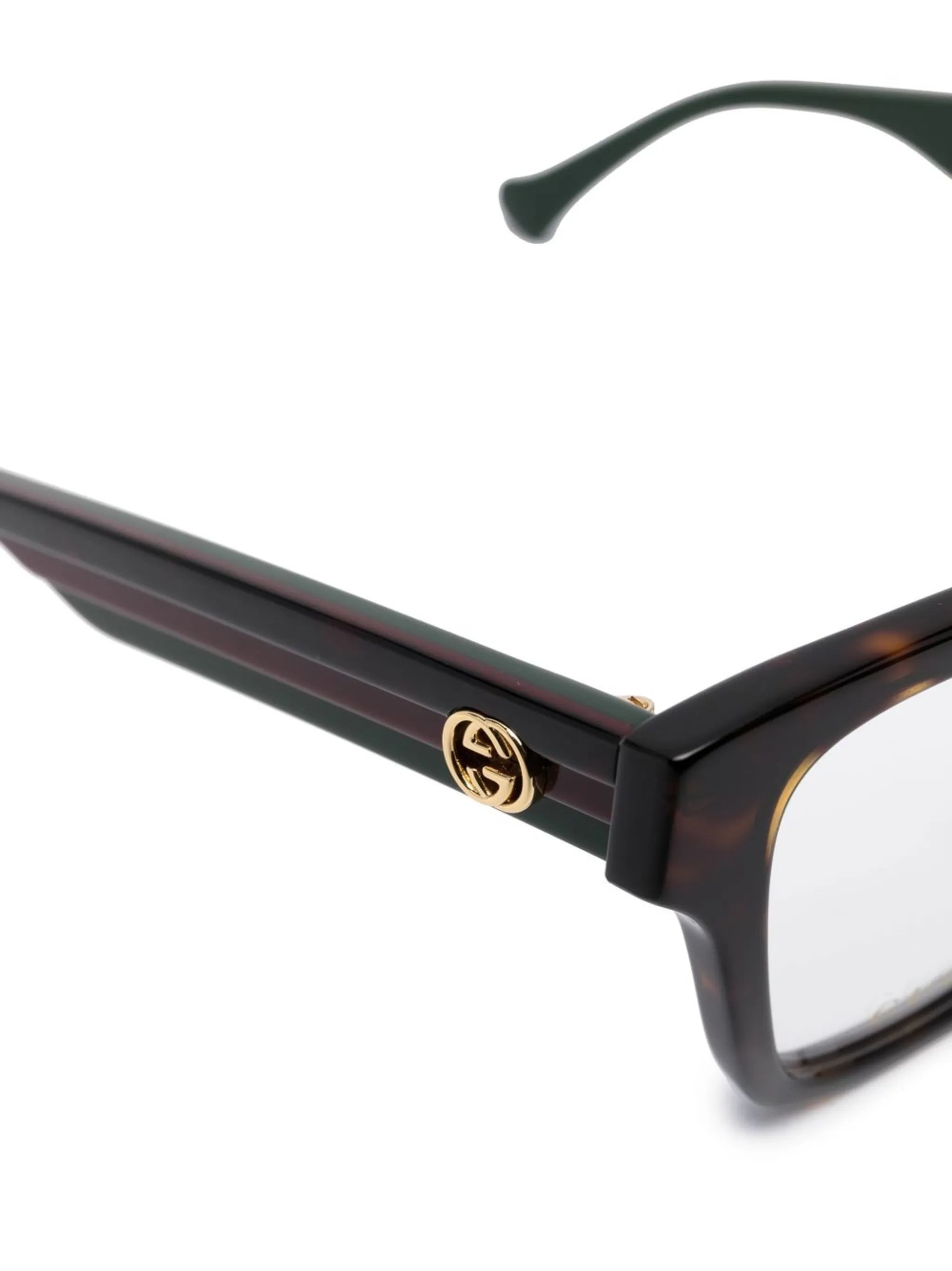 logo-plaque square-frame glasses