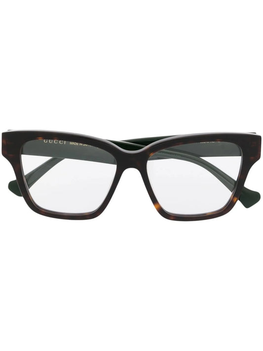 logo-plaque square-frame glasses