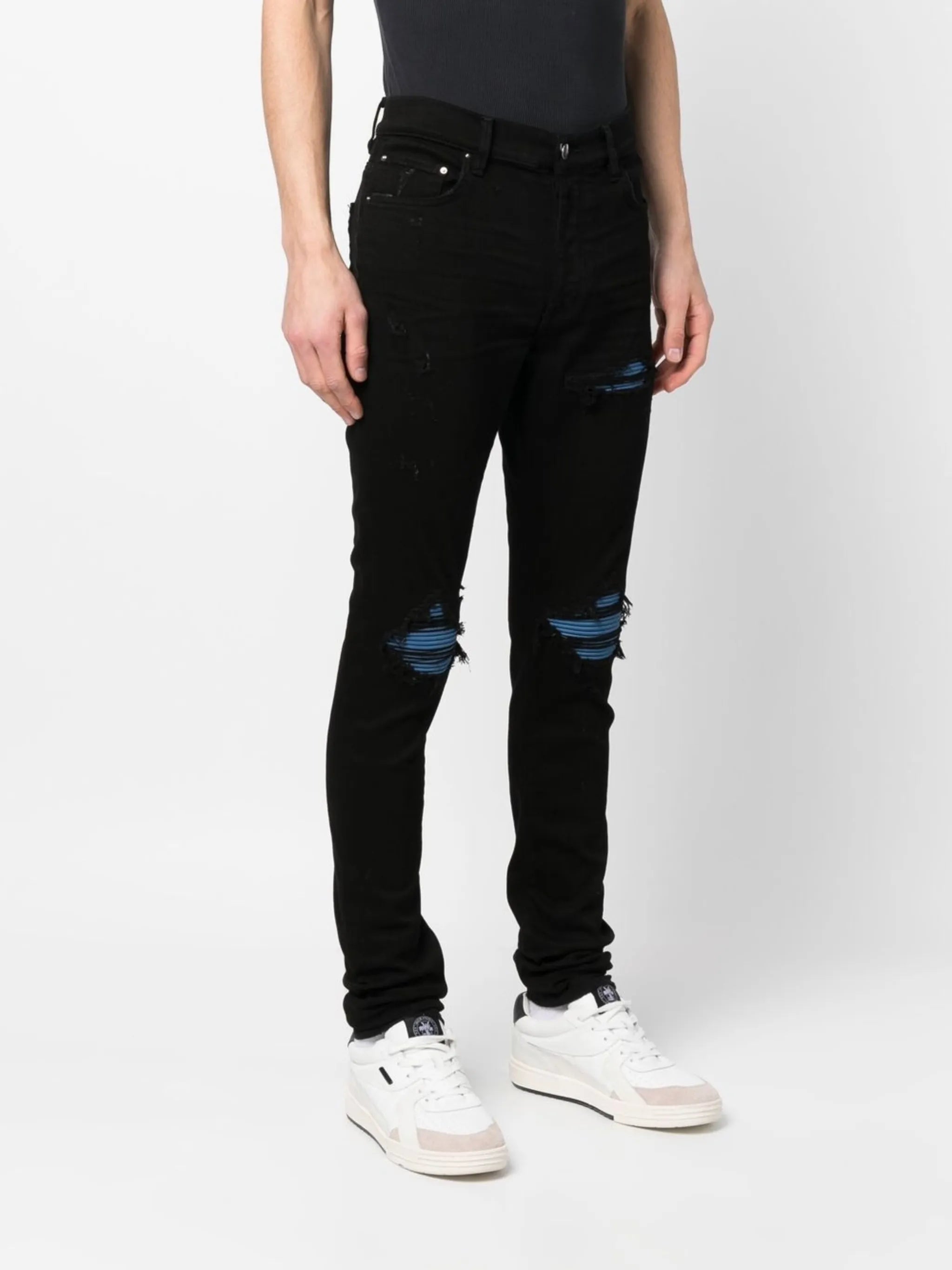 MX1 Ultra Suede distressed jeans