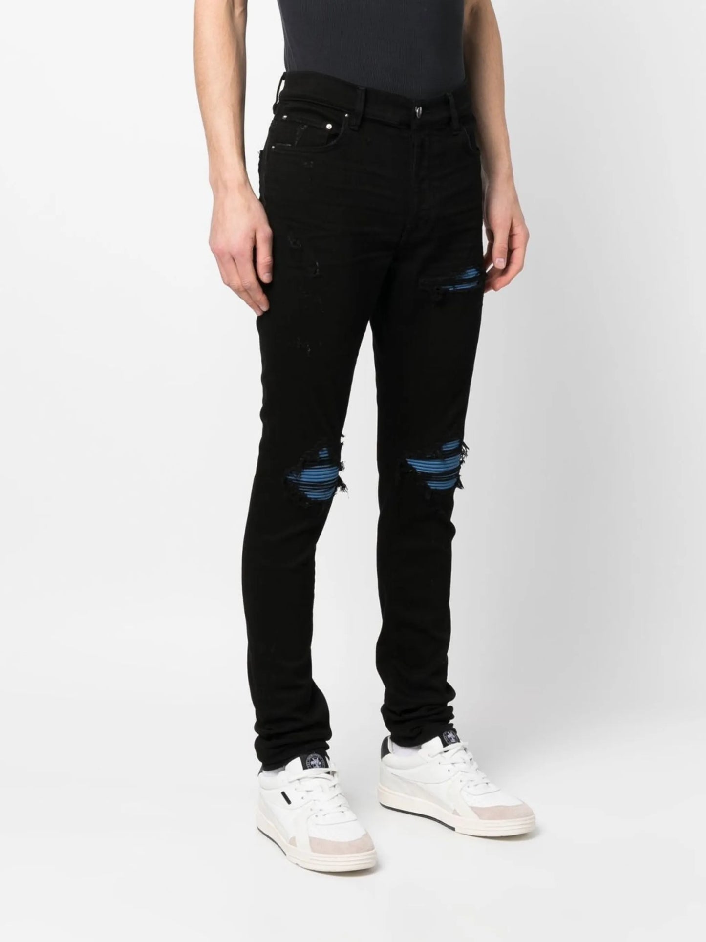MX1 Ultra Suede distressed jeans