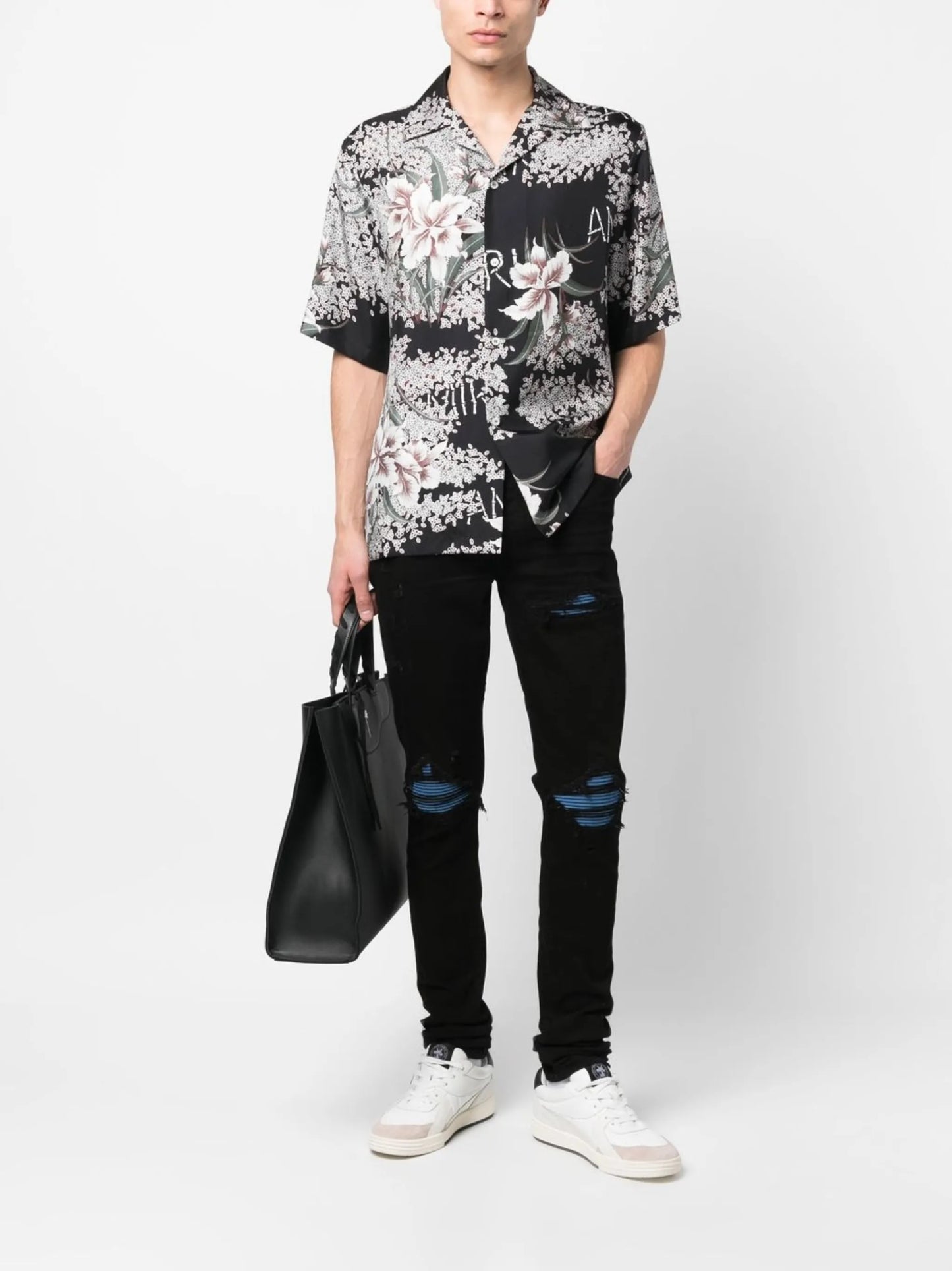 MX1 Ultra Suede distressed jeans