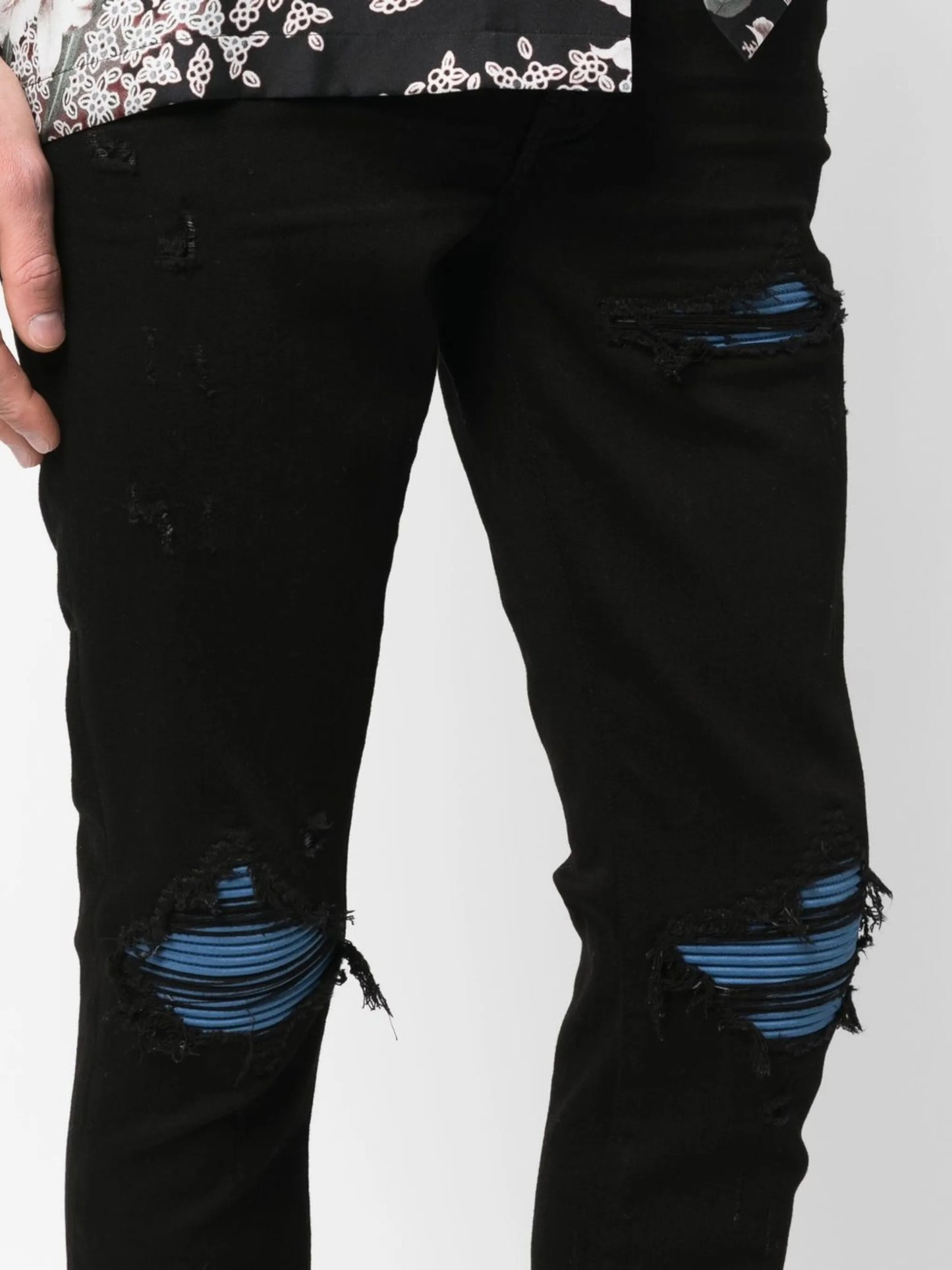 MX1 Ultra Suede distressed jeans