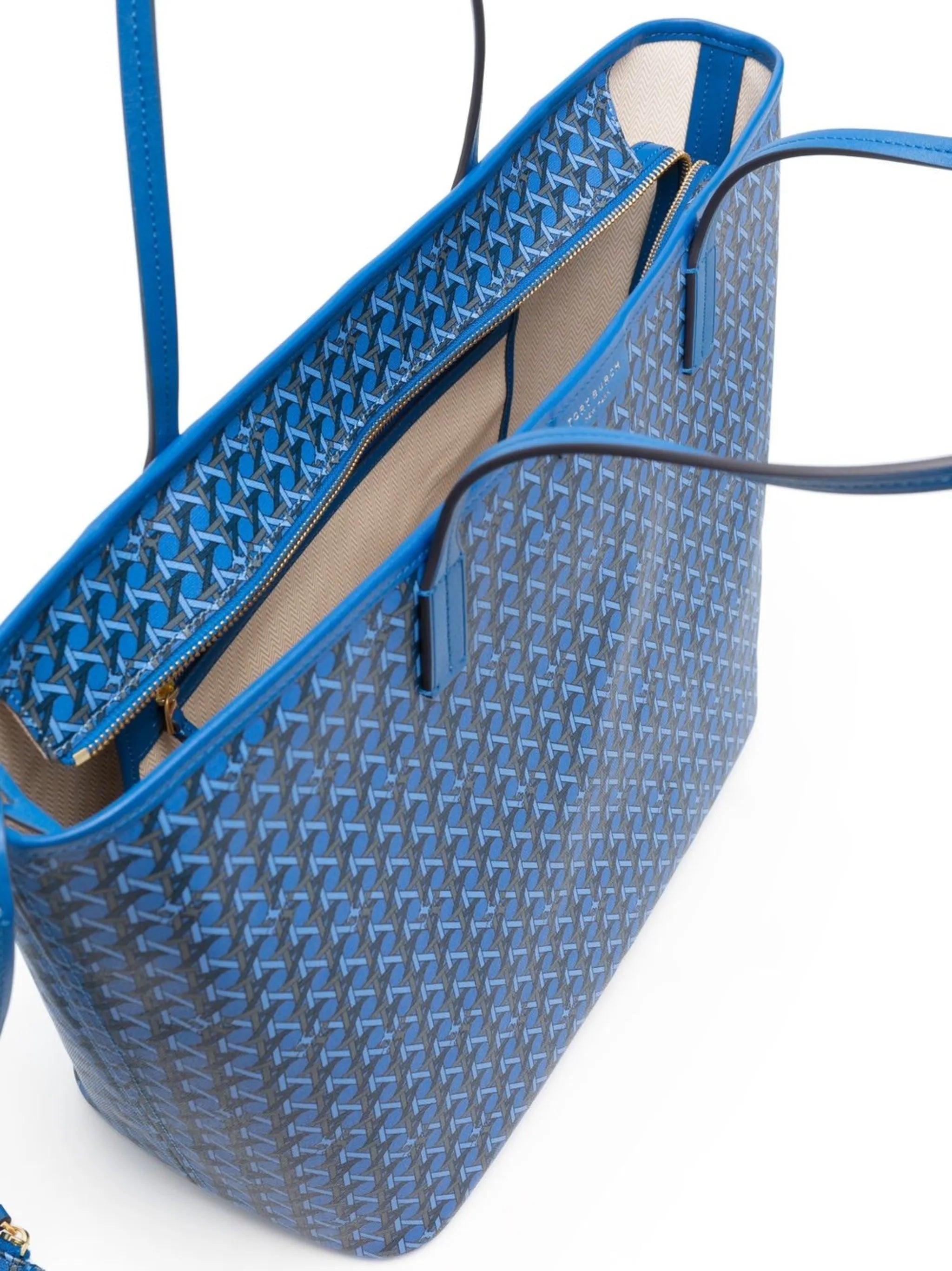 Basketweave-pattern tote bag