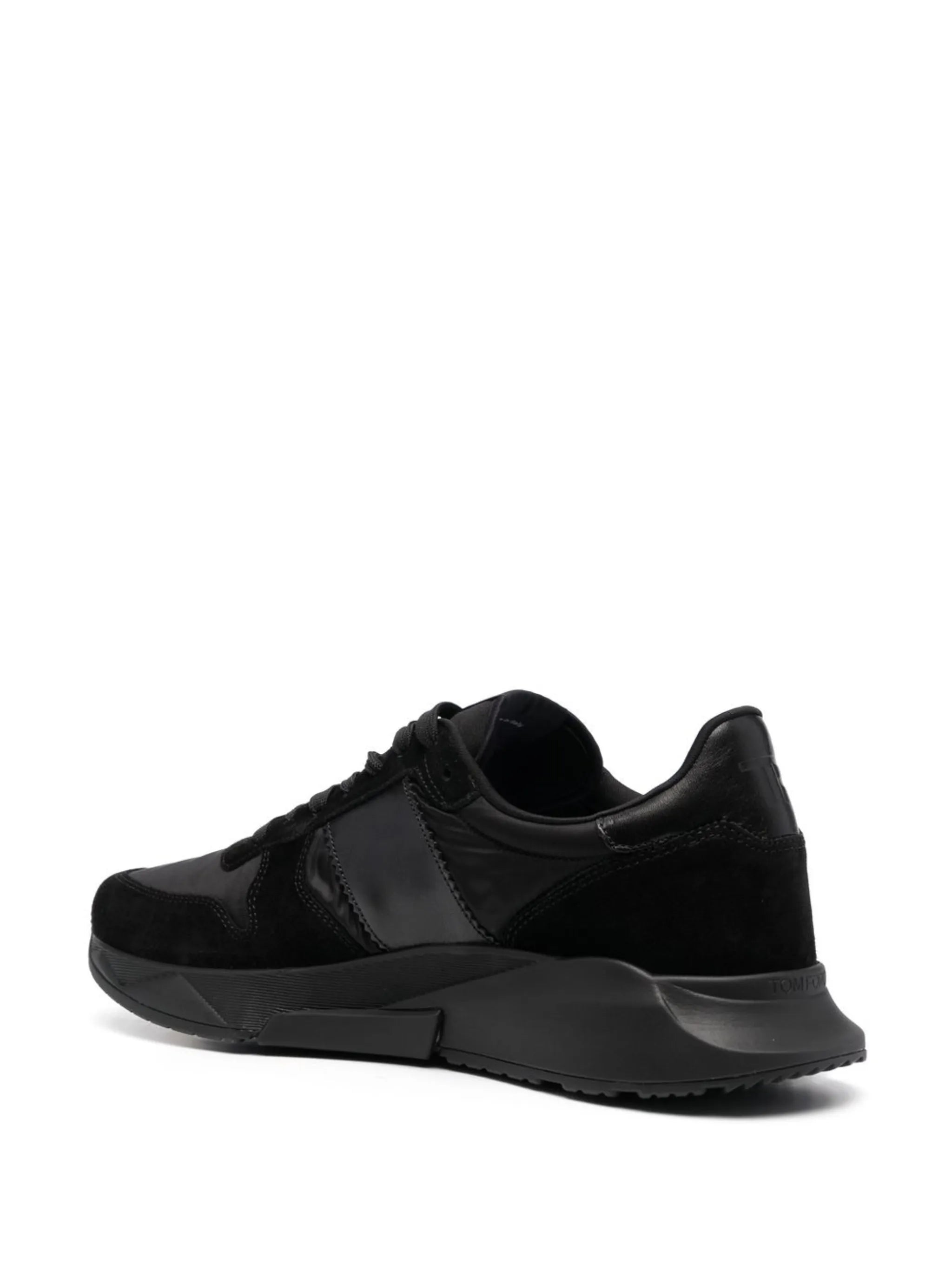 panelled lace-up sneakers