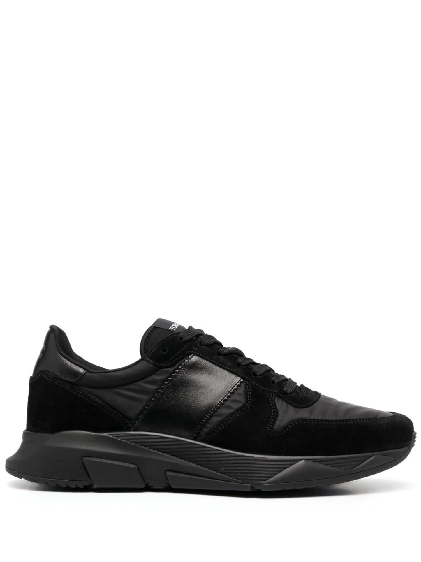 panelled lace-up sneakers