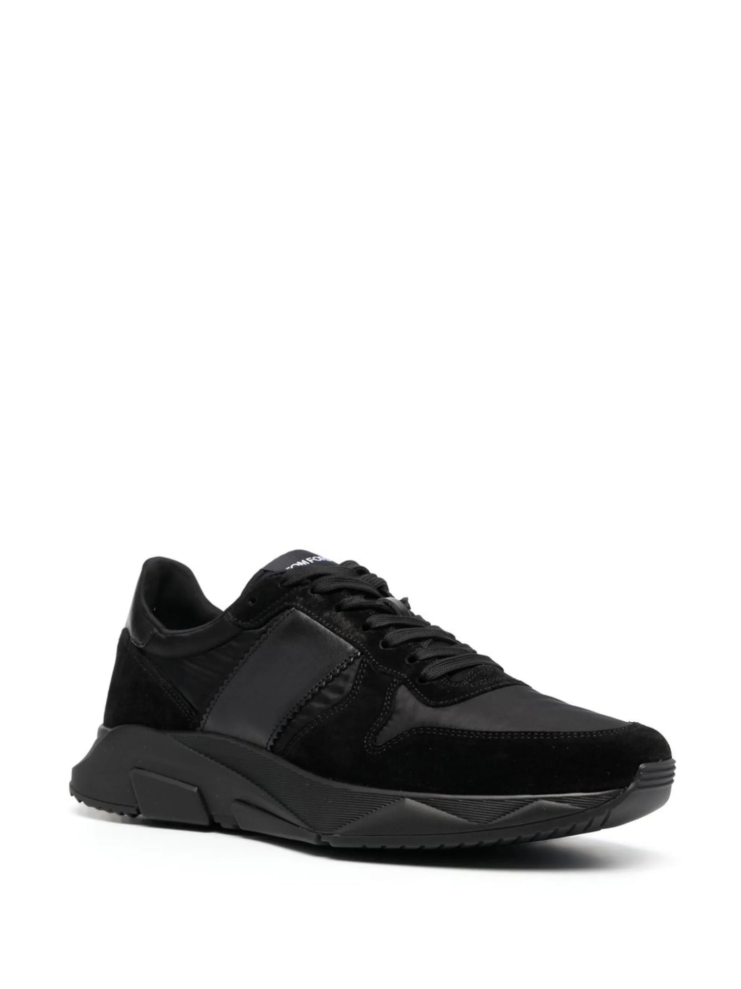 panelled lace-up sneakers