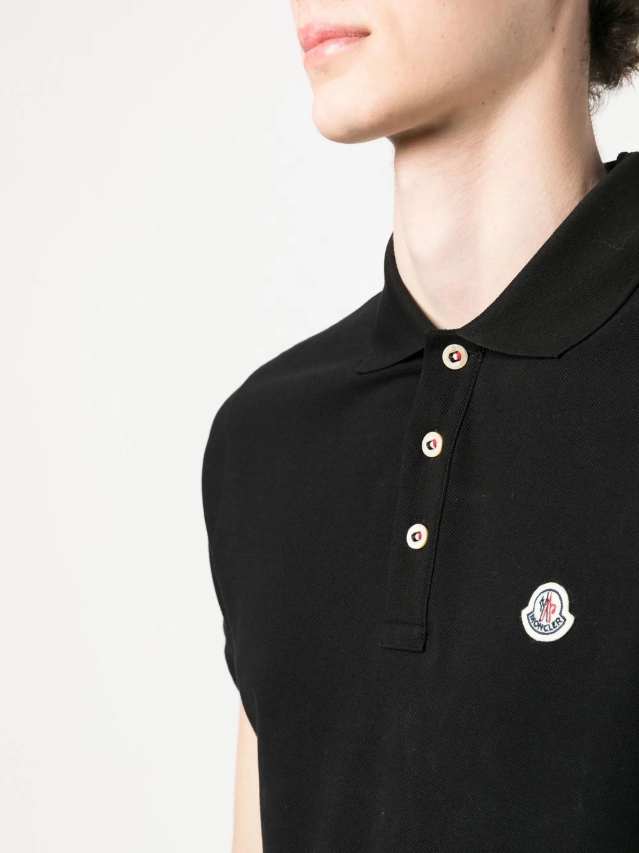 logo-patch polo shirt