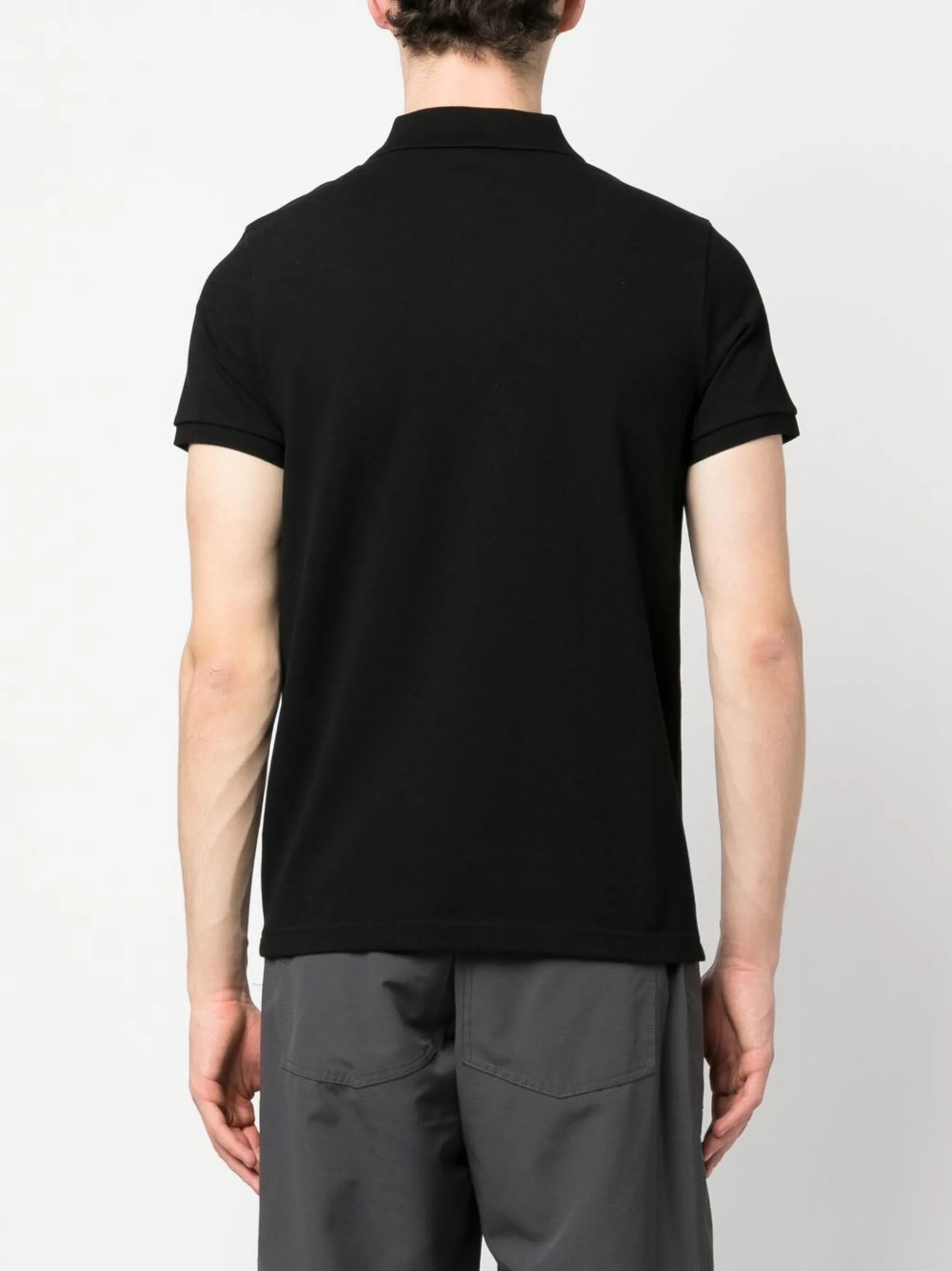 logo-patch polo shirt