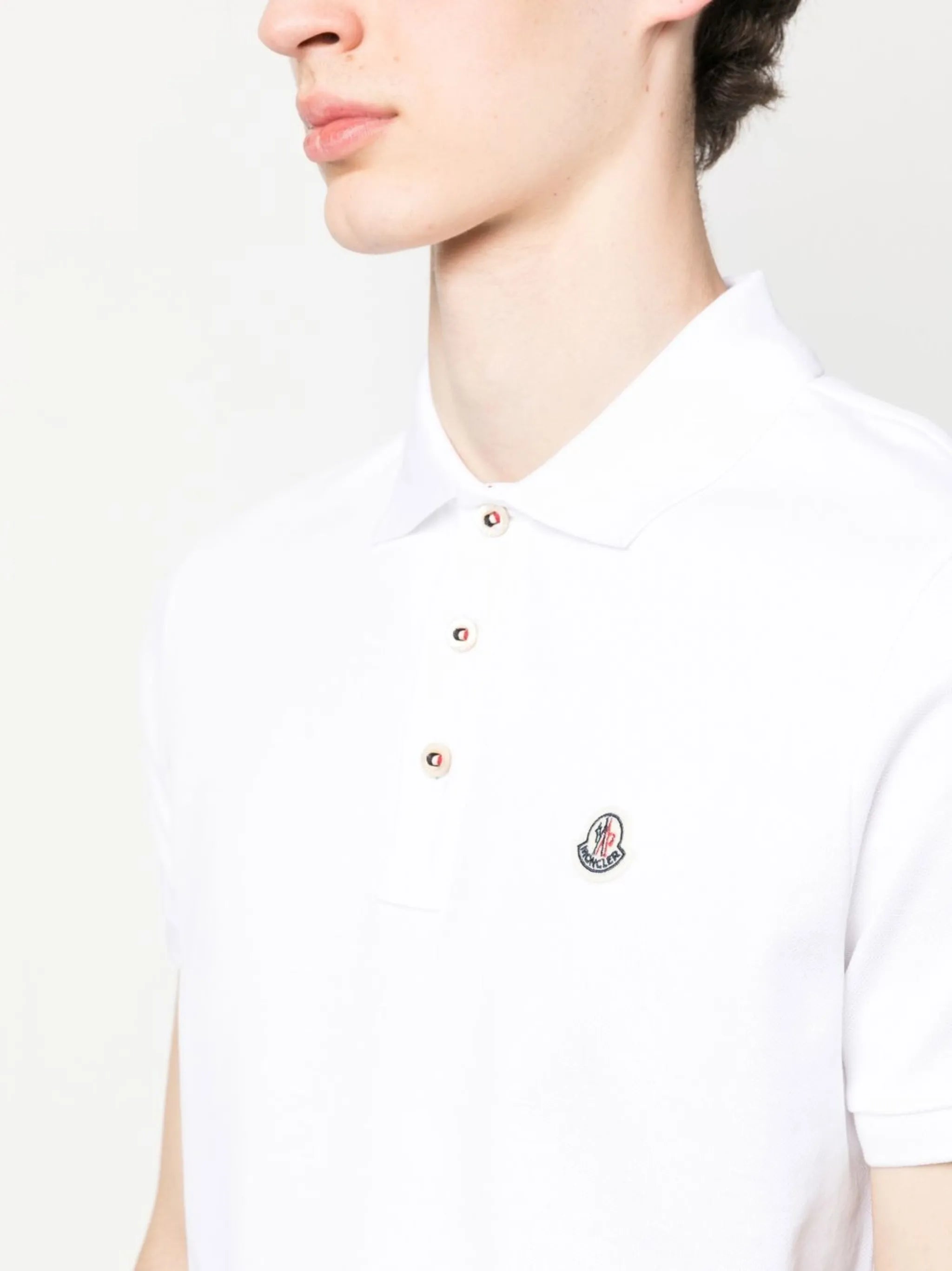 logo-patch polo shirt