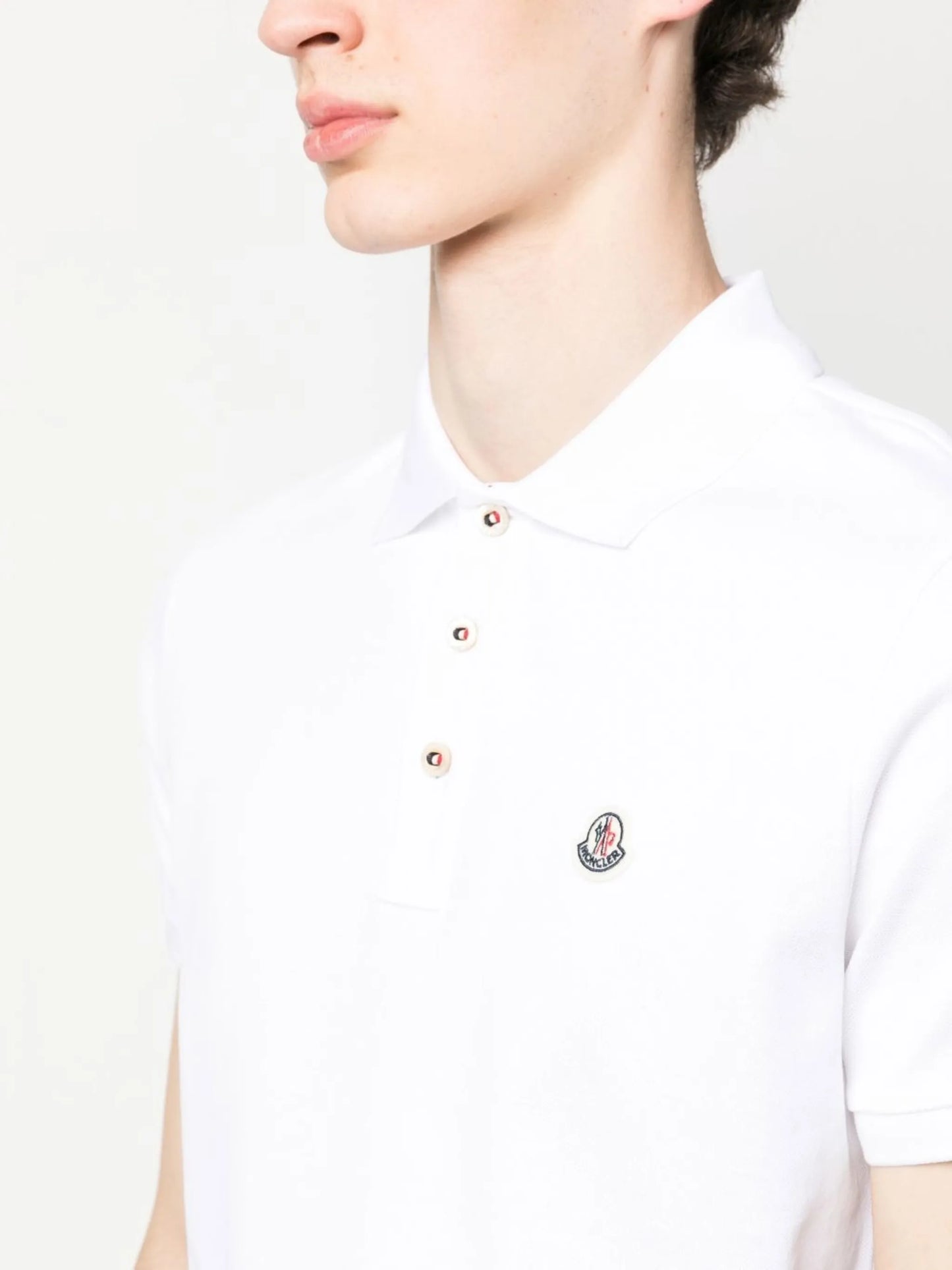 logo-patch polo shirt