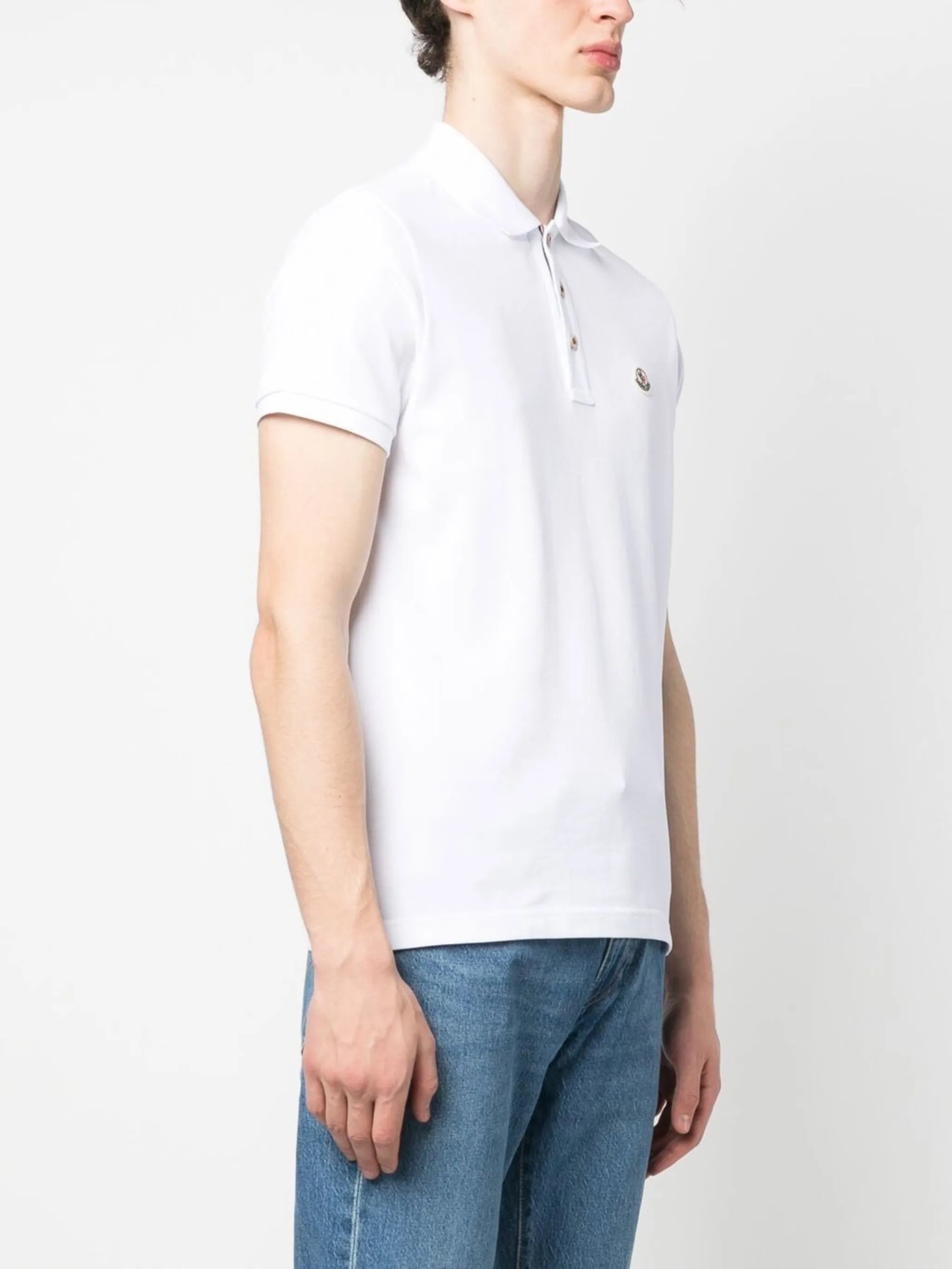 logo-patch polo shirt