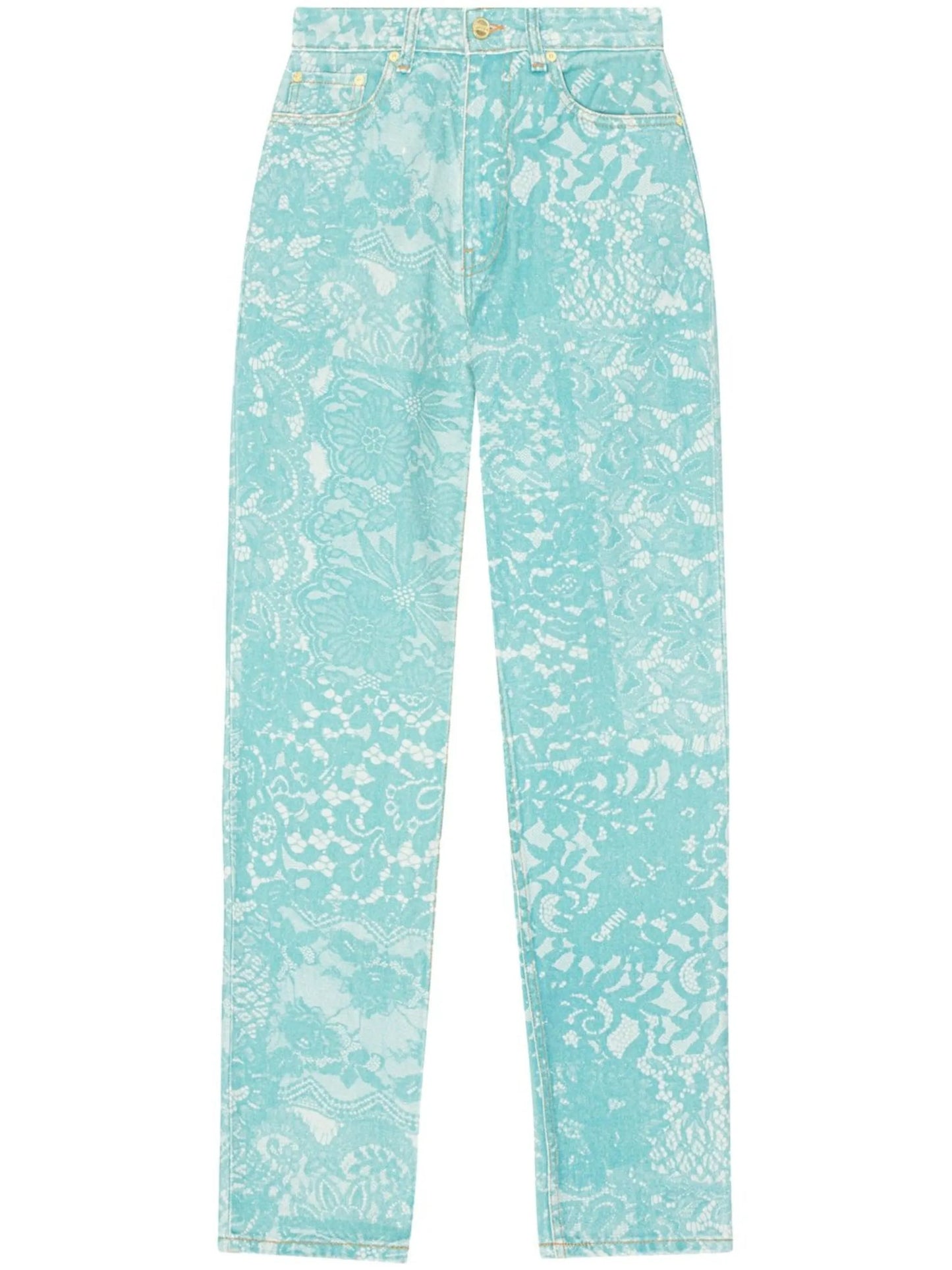 Swigy lace-print jeans