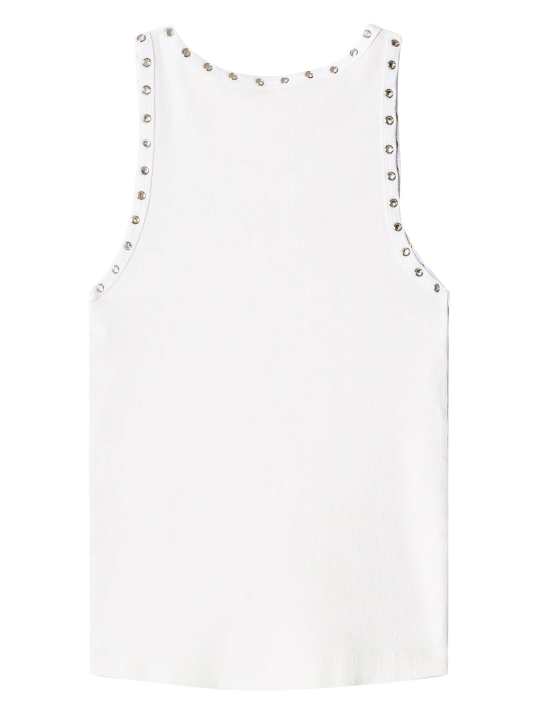 eyelet stretch-cotton tank top