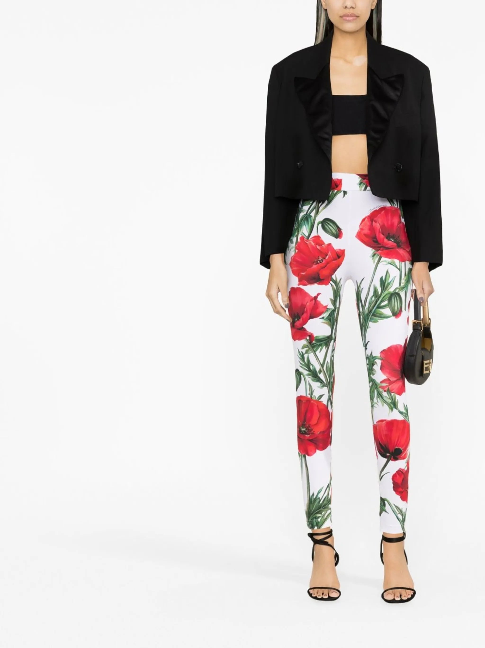 floral-print leggings