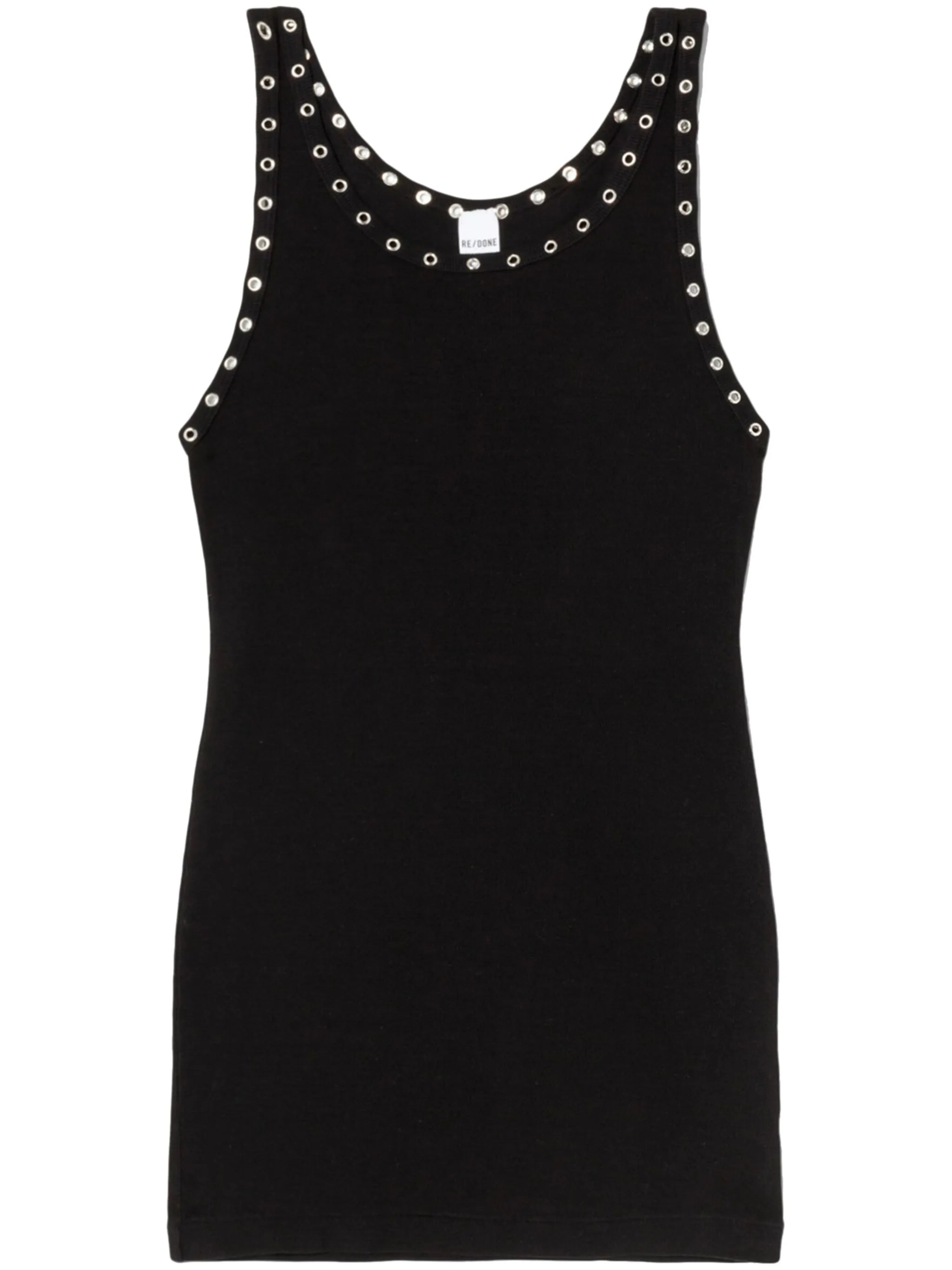 eyelet stretch-cotton tank dress