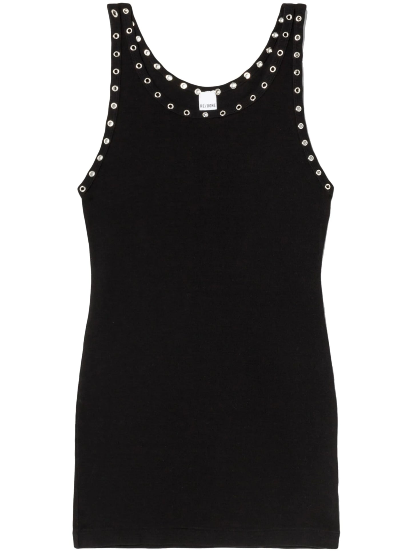 eyelet stretch-cotton tank dress