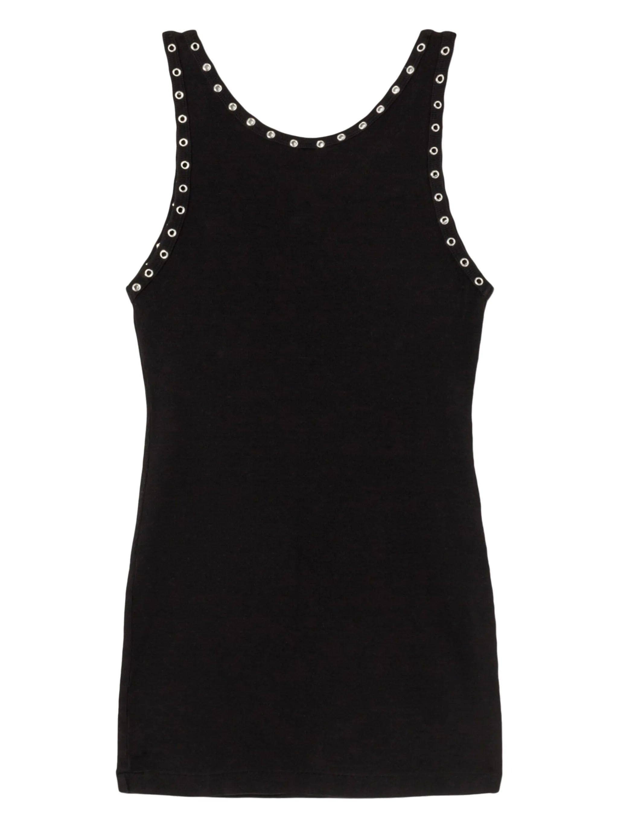 eyelet stretch-cotton tank dress