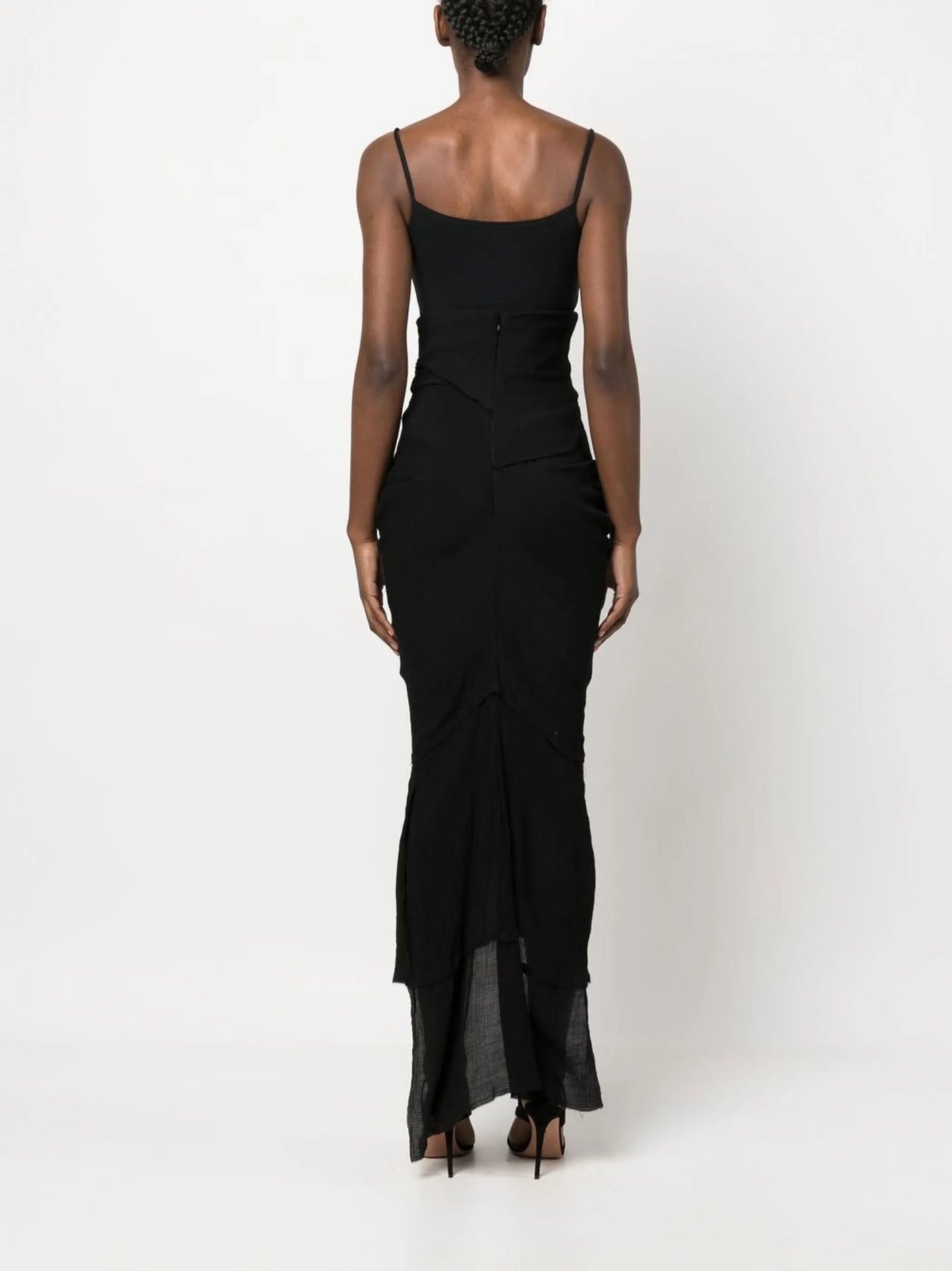 exposed-seam high-waisted skirt