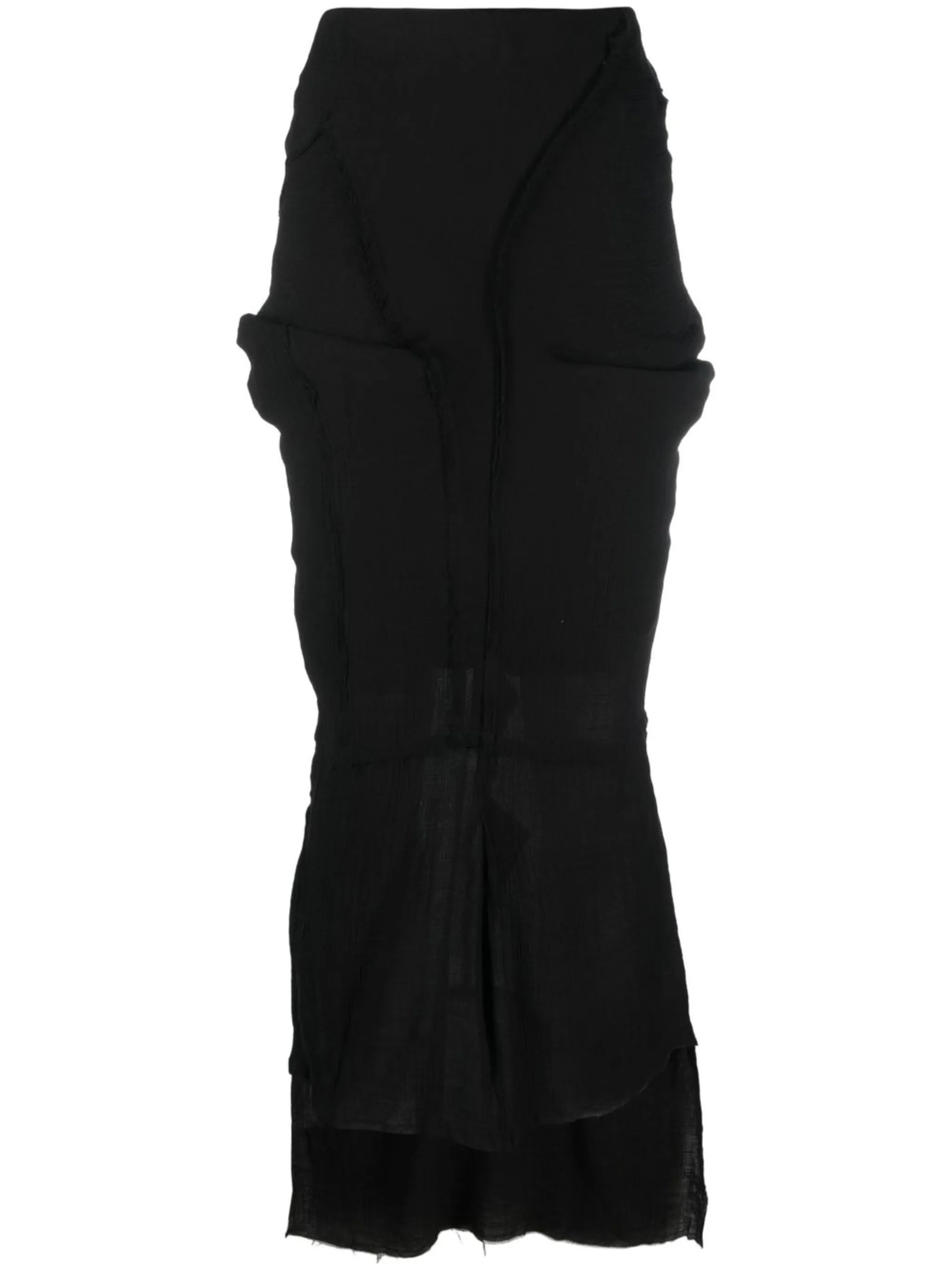 exposed-seam high-waisted skirt