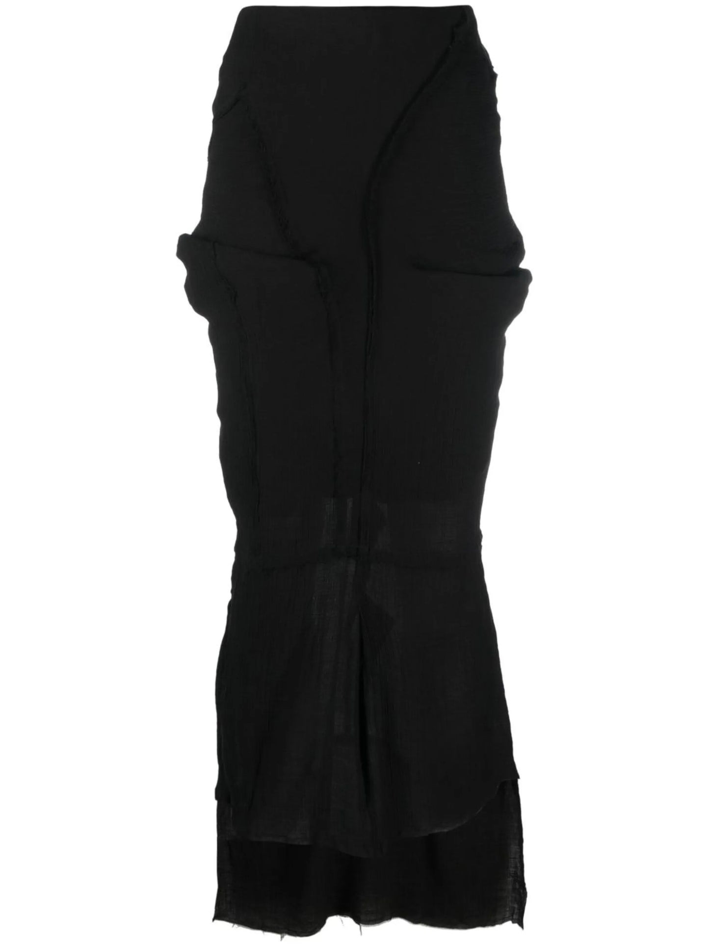 exposed-seam high-waisted skirt