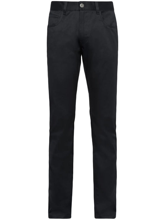 mid-rise tapered jeans