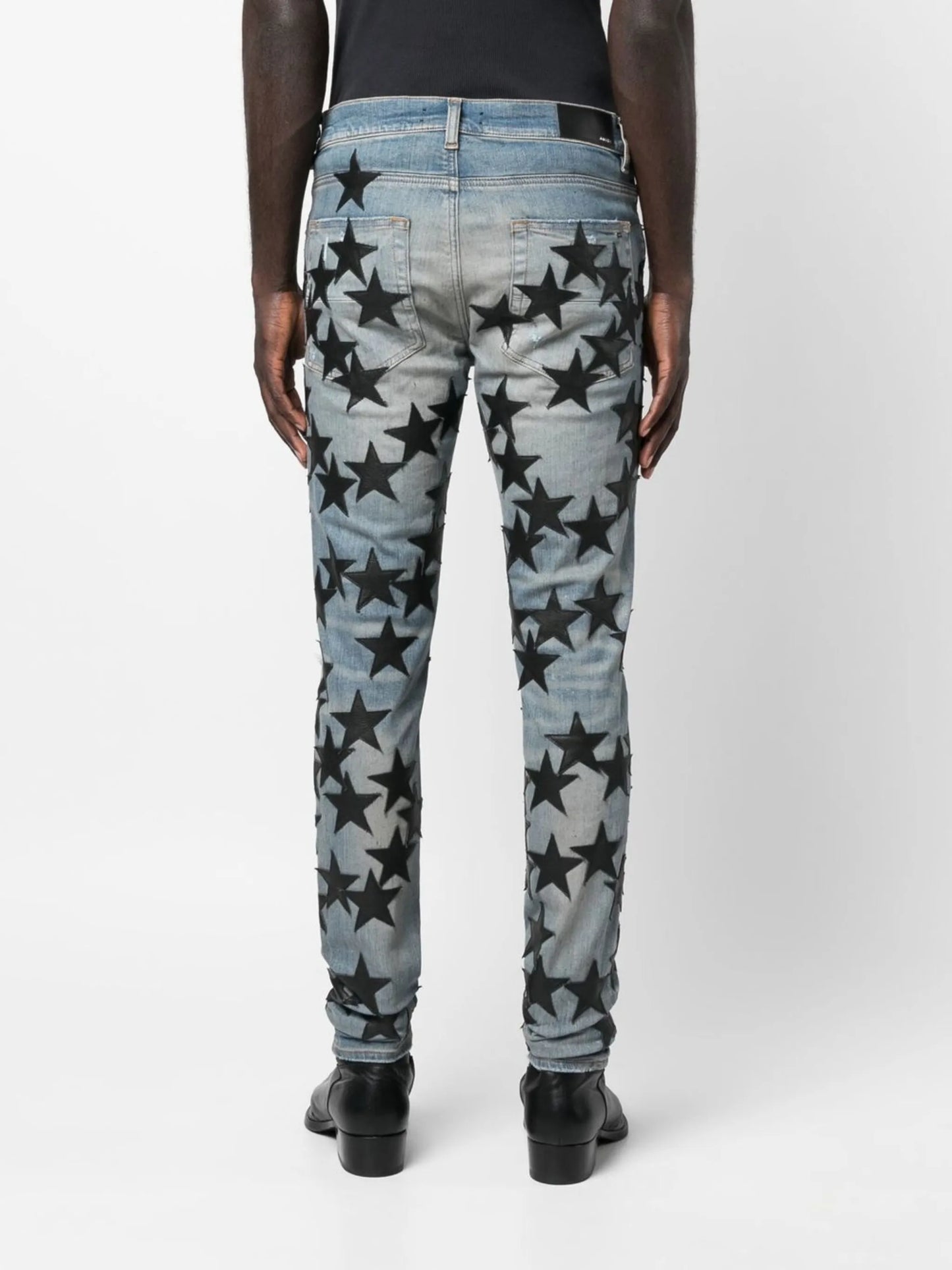 star patch skinny jeans