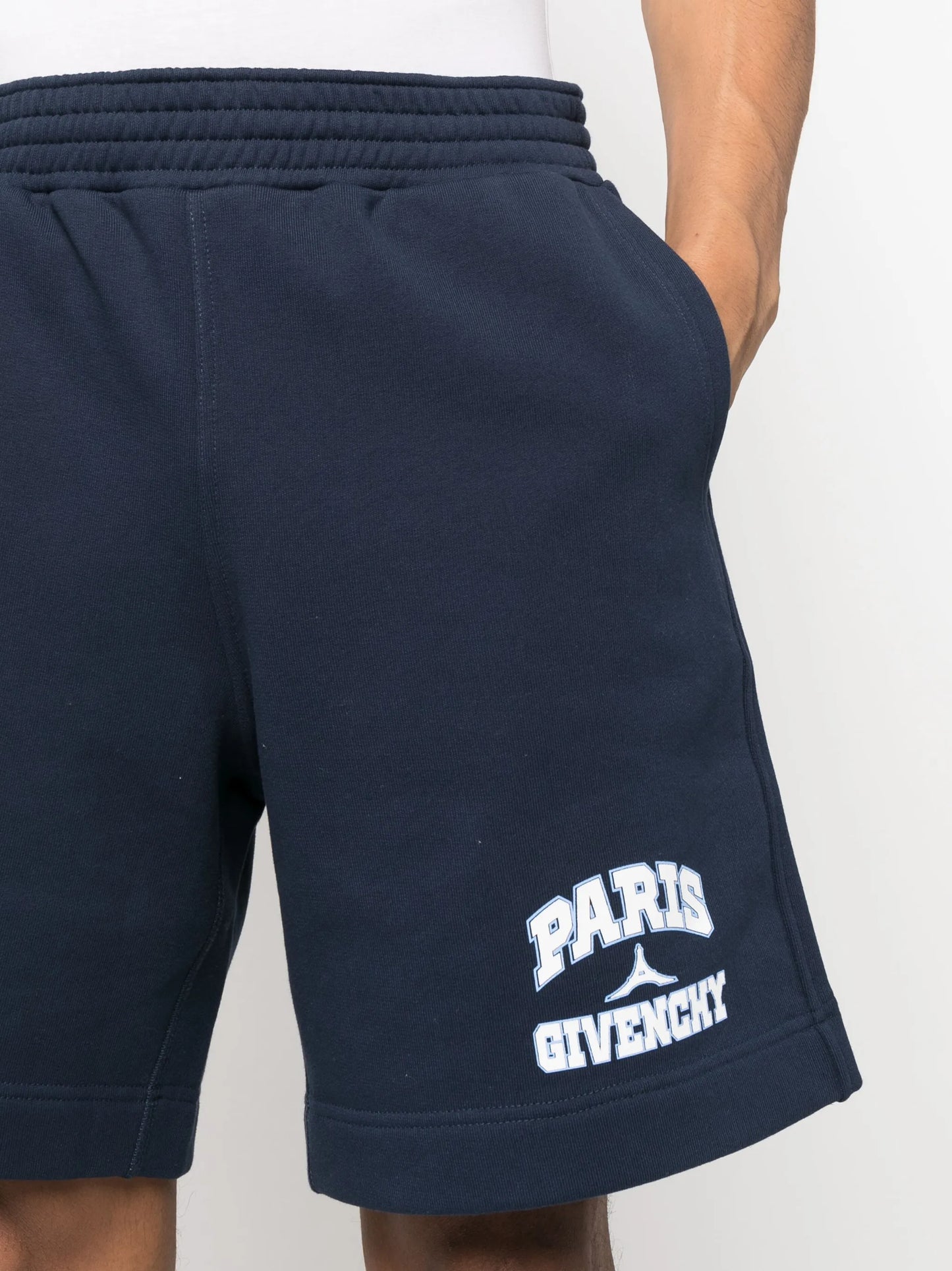 Paris logo-print track shorts