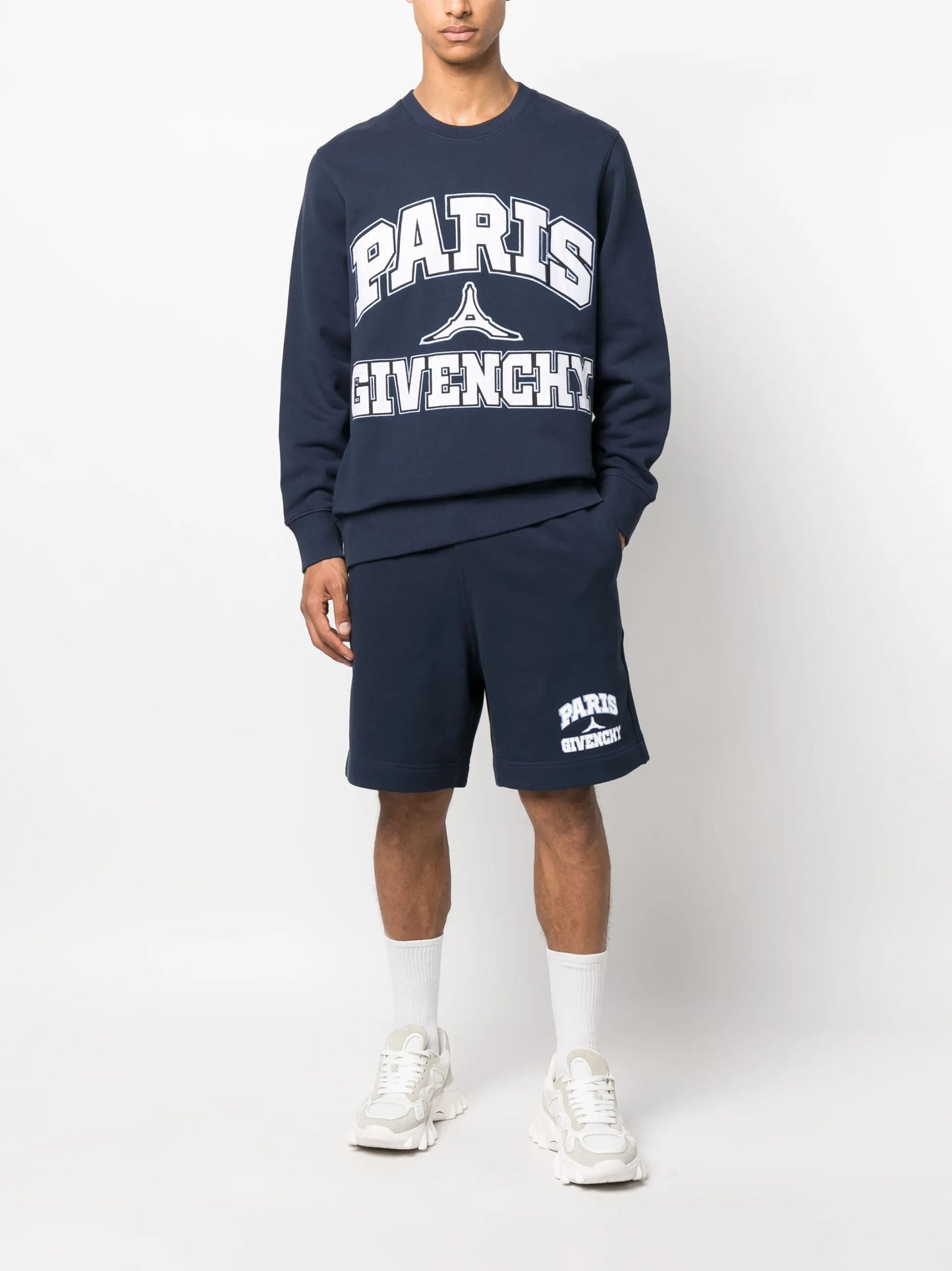 Paris logo-print track shorts