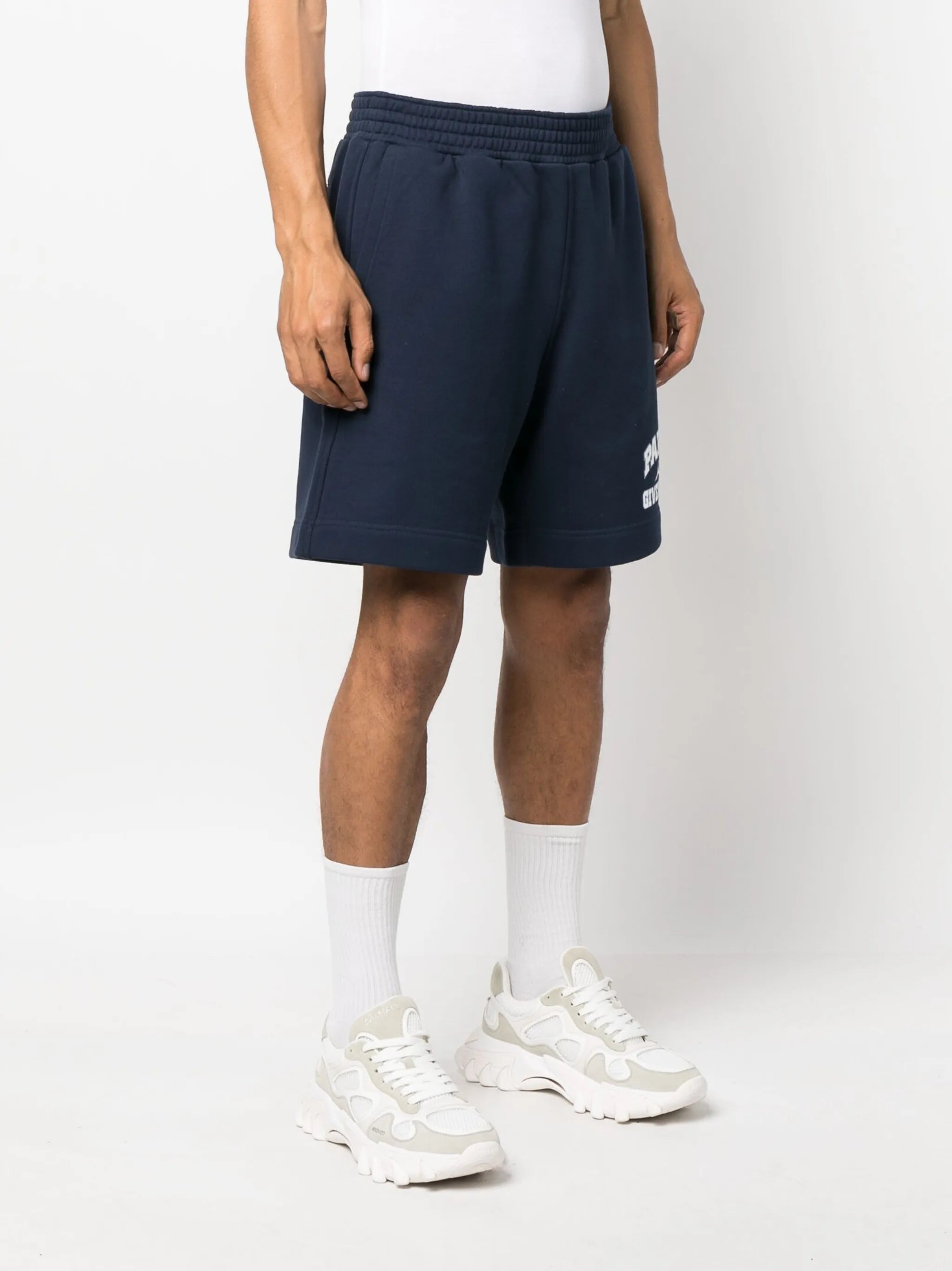 Paris logo-print track shorts