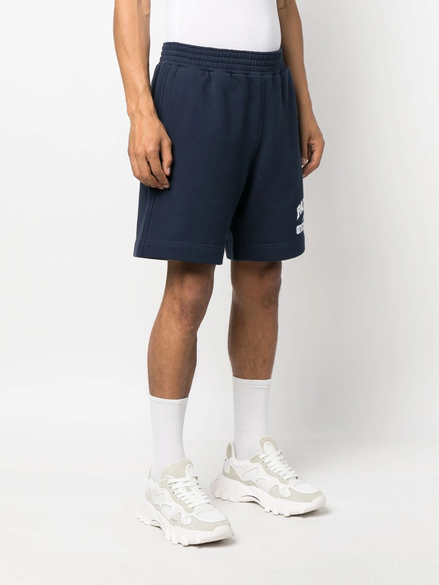 Paris logo-print track shorts