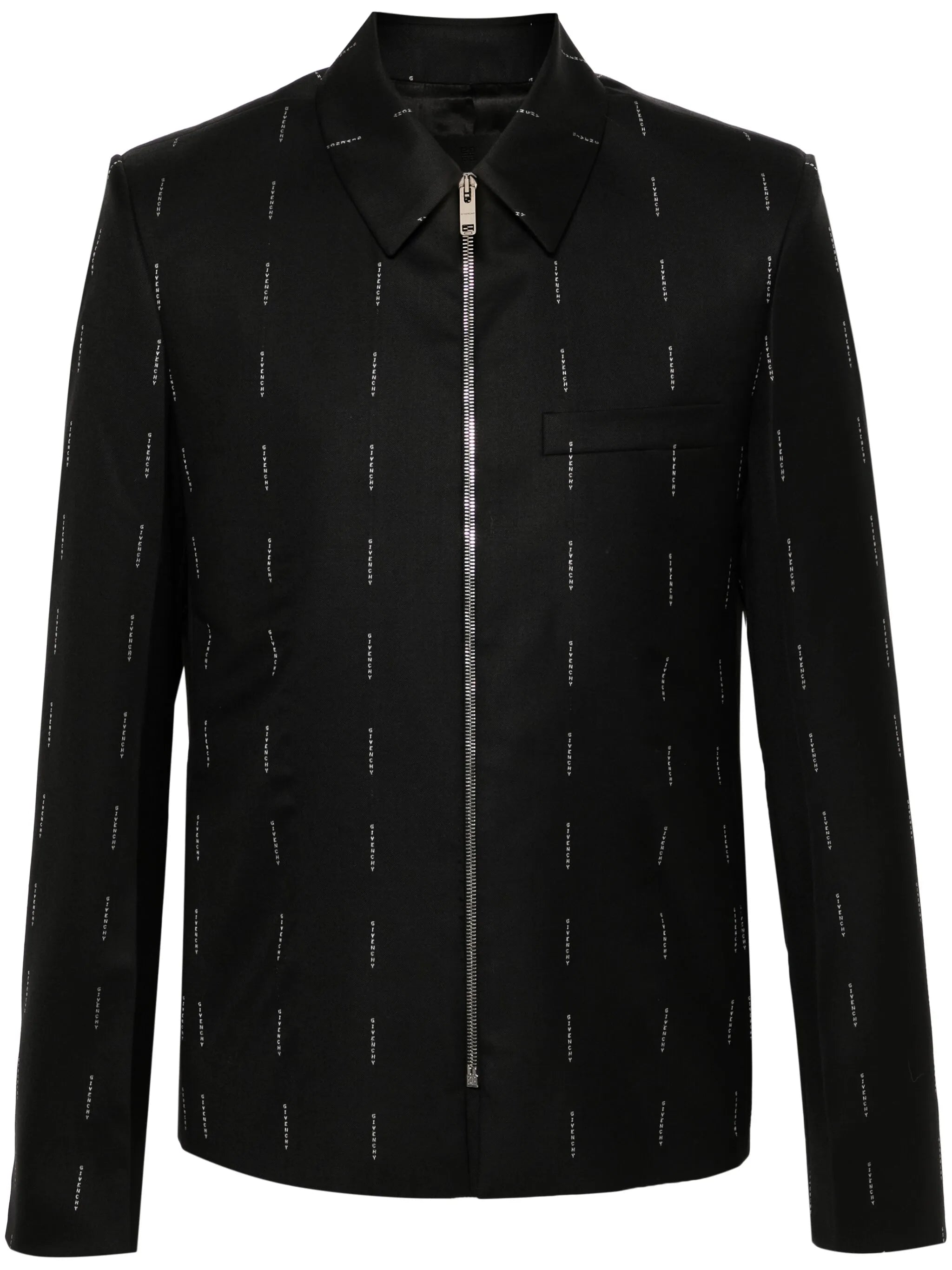 logo-jacquard jacket