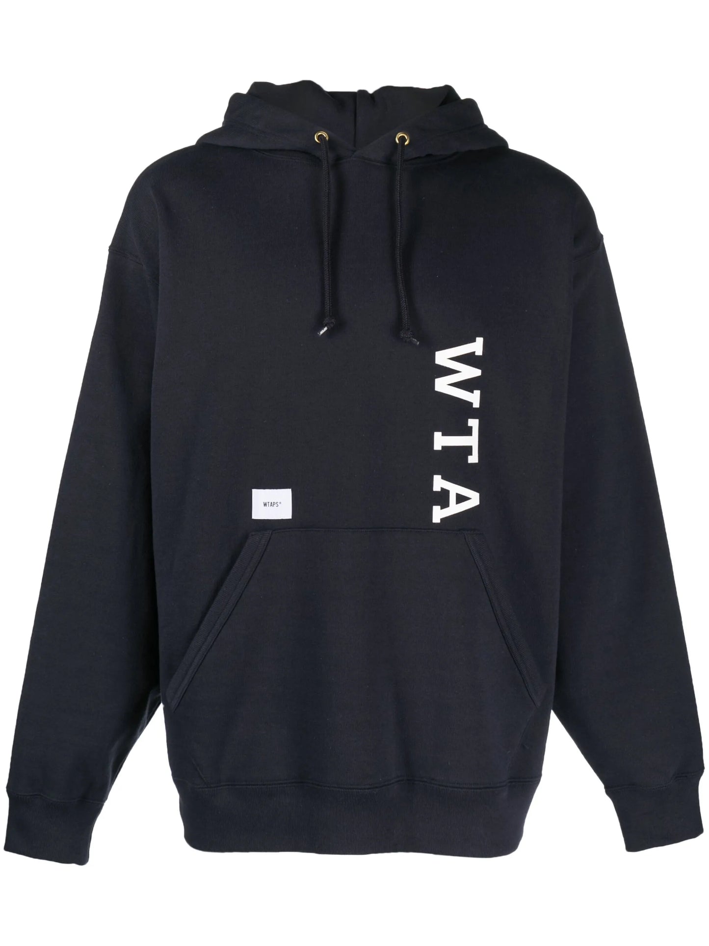 logo-print cotton drawstring hoodie