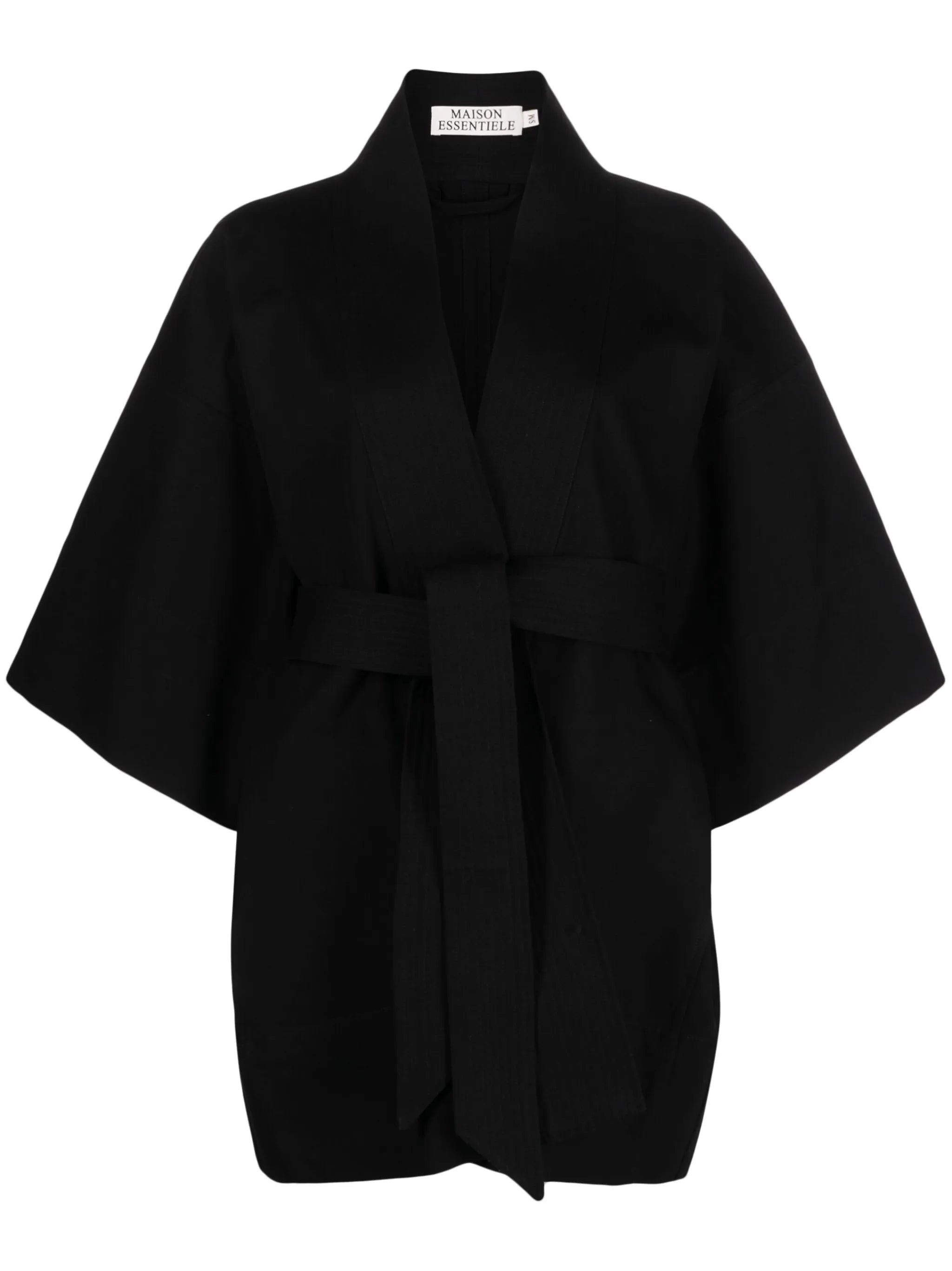 wide-sleeve belted jacket