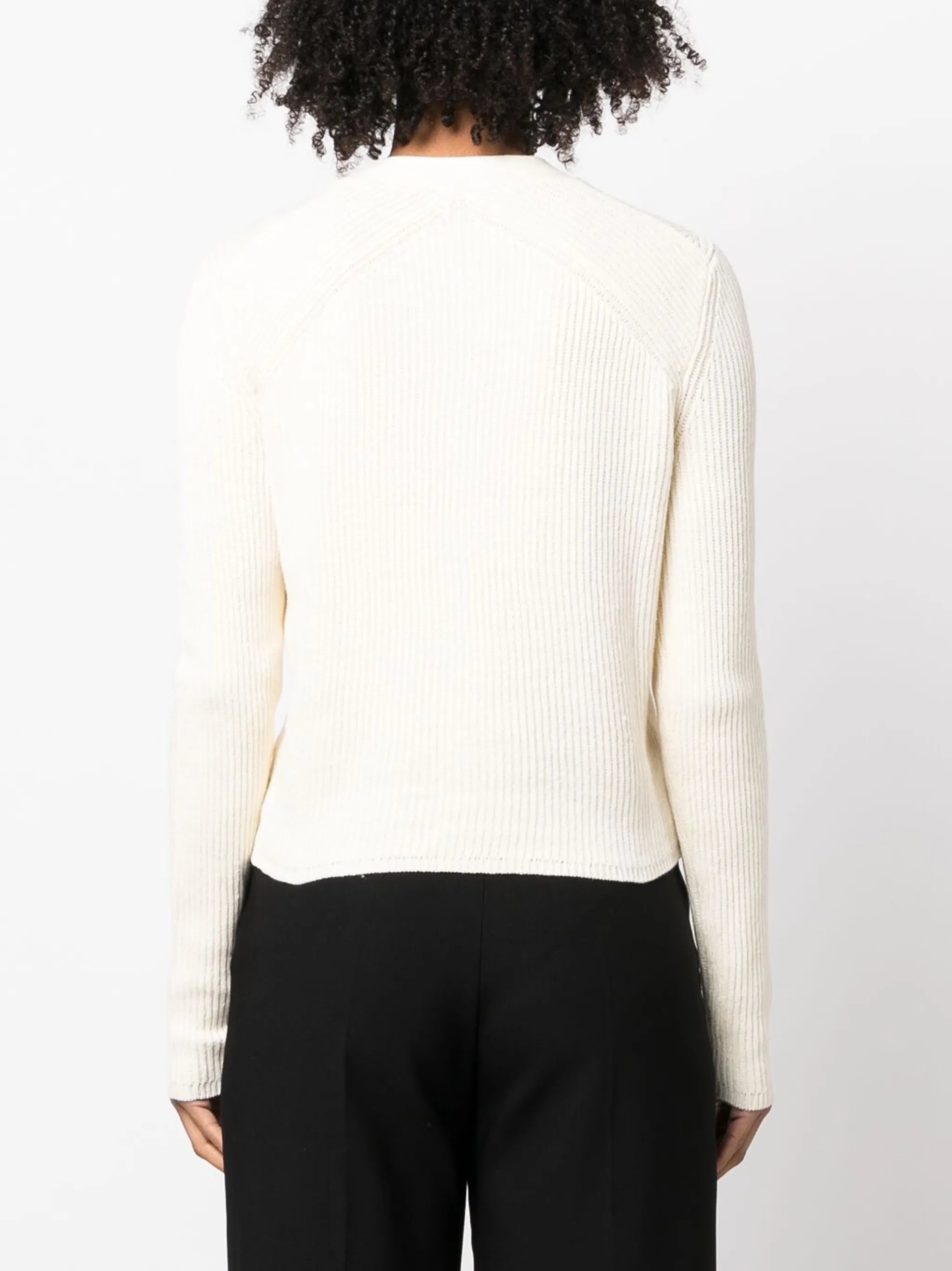 knitted linen blend cardigan